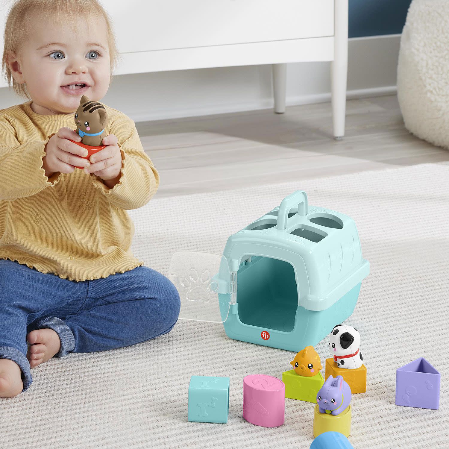 Εικόνα 4 του Fisher Price Βαλιτσάκι Μεταφοράς με Ζωάκια και Σχήματα mattel