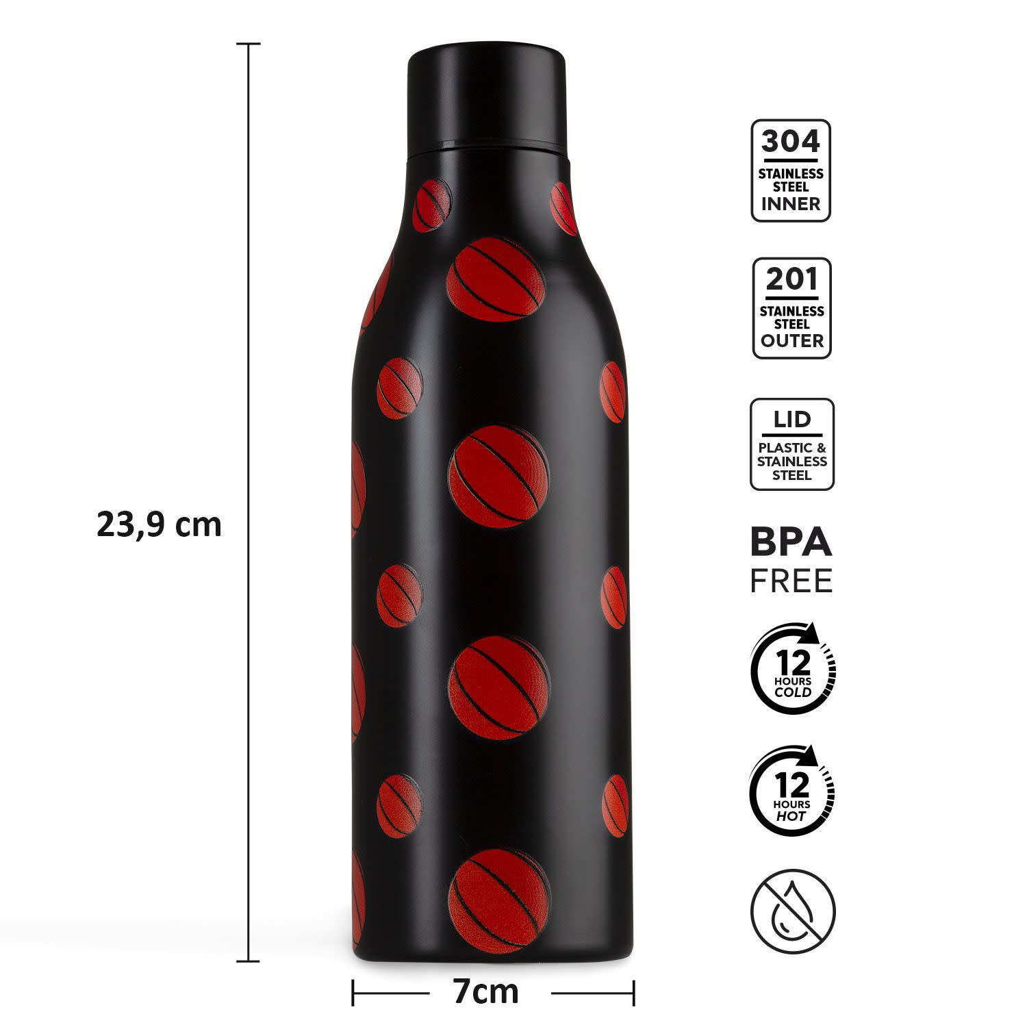 Εικόνα 3 του Goomby Παγούρι Θερμός Basketball 600ml