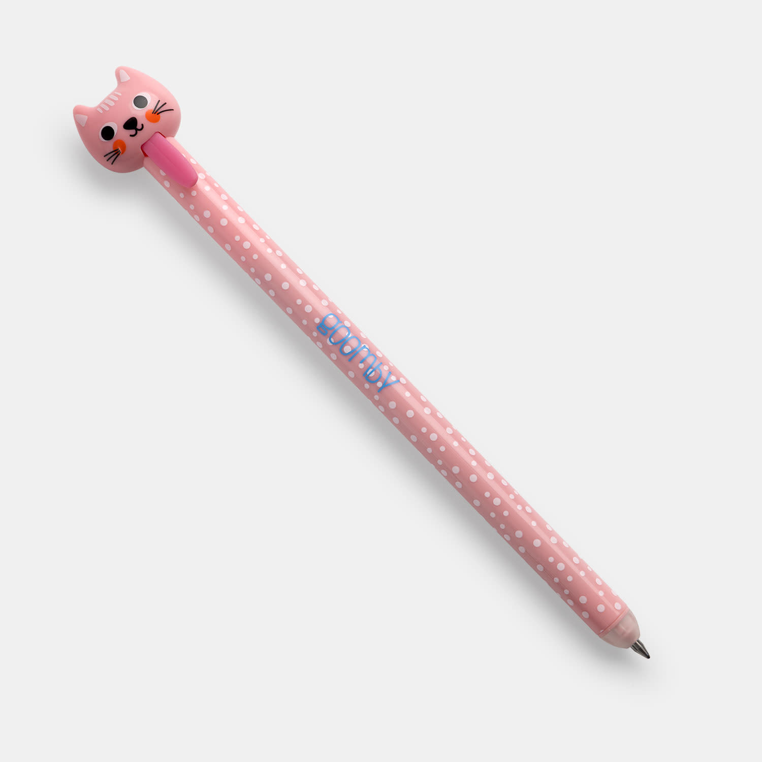 Goomby Στυλό Gel Erasable Pull Tongue Cat Pink Πάχος Μύτης 0.5mm