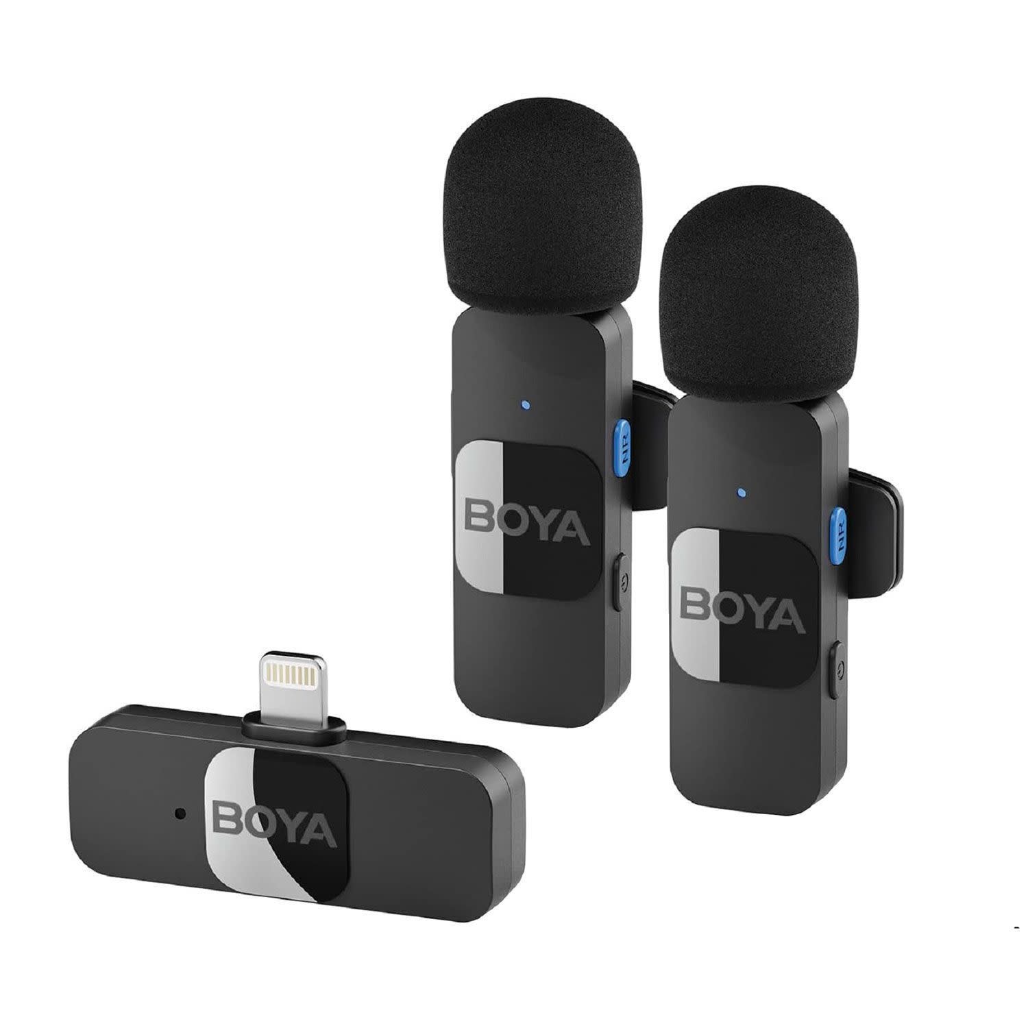 Boya BY-V2 Wireless 2-person Lavalier Mic for iPhone iPad Mini Lapel Lightning