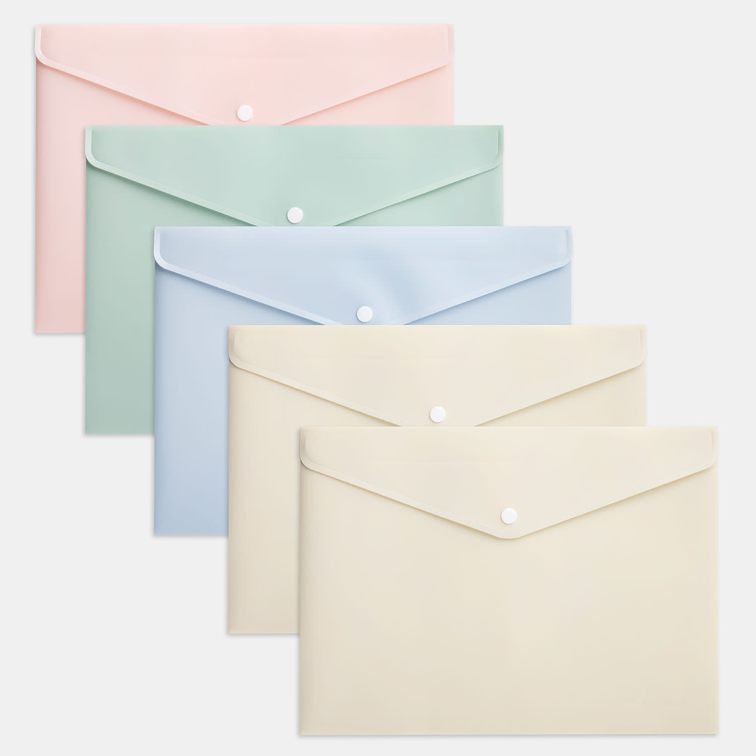 Κάνε κλικ για να δεις την εικόνα 6 του @Work Φάκελος με Κουμπί Α4 Soft Pastel 5τεμ.