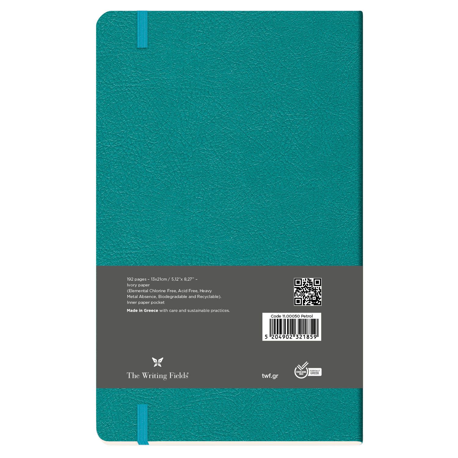 Εικόνα 4 του The Writing Fields Σημειωματάριο Softline 13x21cm Petrol