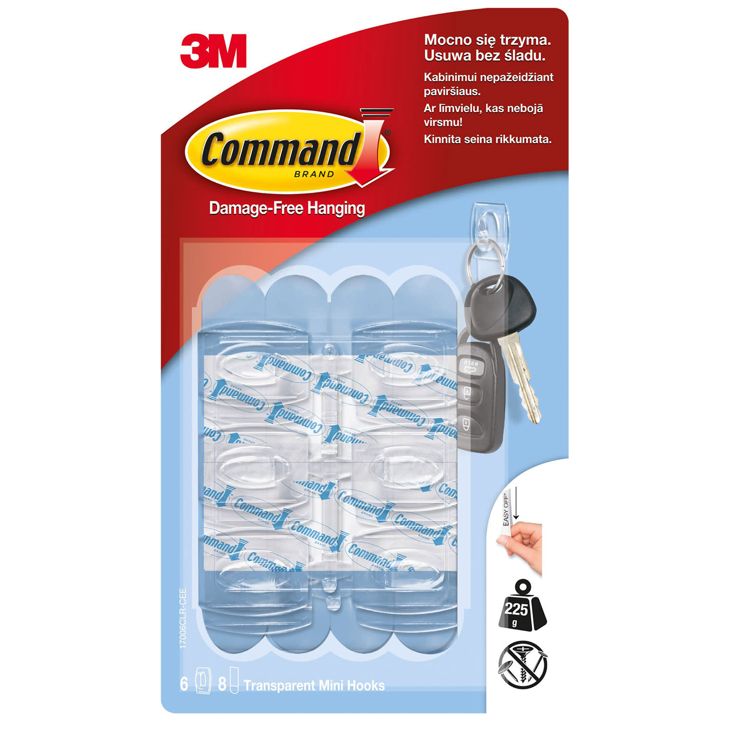 Κάνε κλικ για να δεις την εικόνα 1 του Command Γαντζάκι Μικρού Μεγέθους Διαφανές