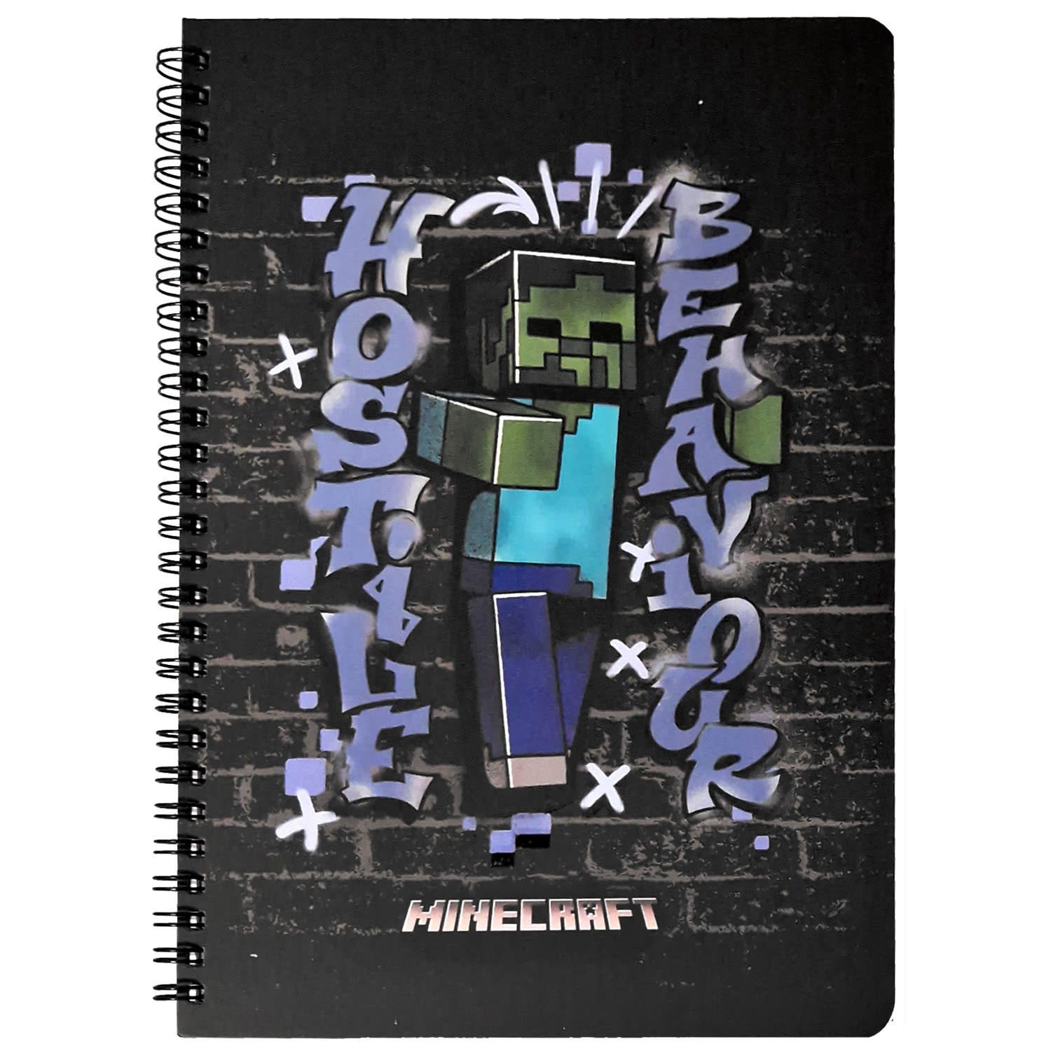 Εικόνα 1 του Graffiti Τετράδιο Σπιράλ 17x25 2 Θεμάτων Minecraft 60 Φύλλα