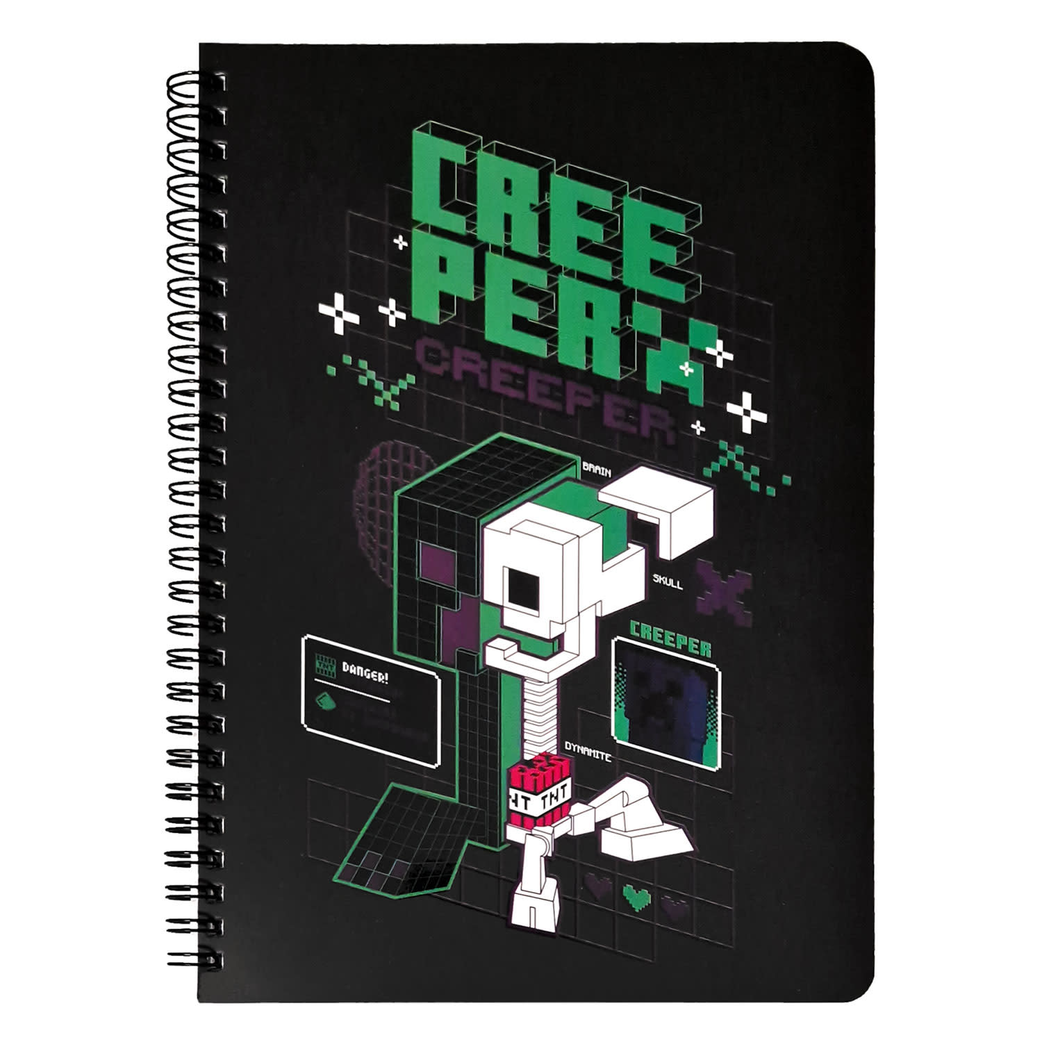 Εικόνα 2 του Graffiti Τετράδιο Σπιράλ 17x25 2 Θεμάτων Minecraft 60 Φύλλα