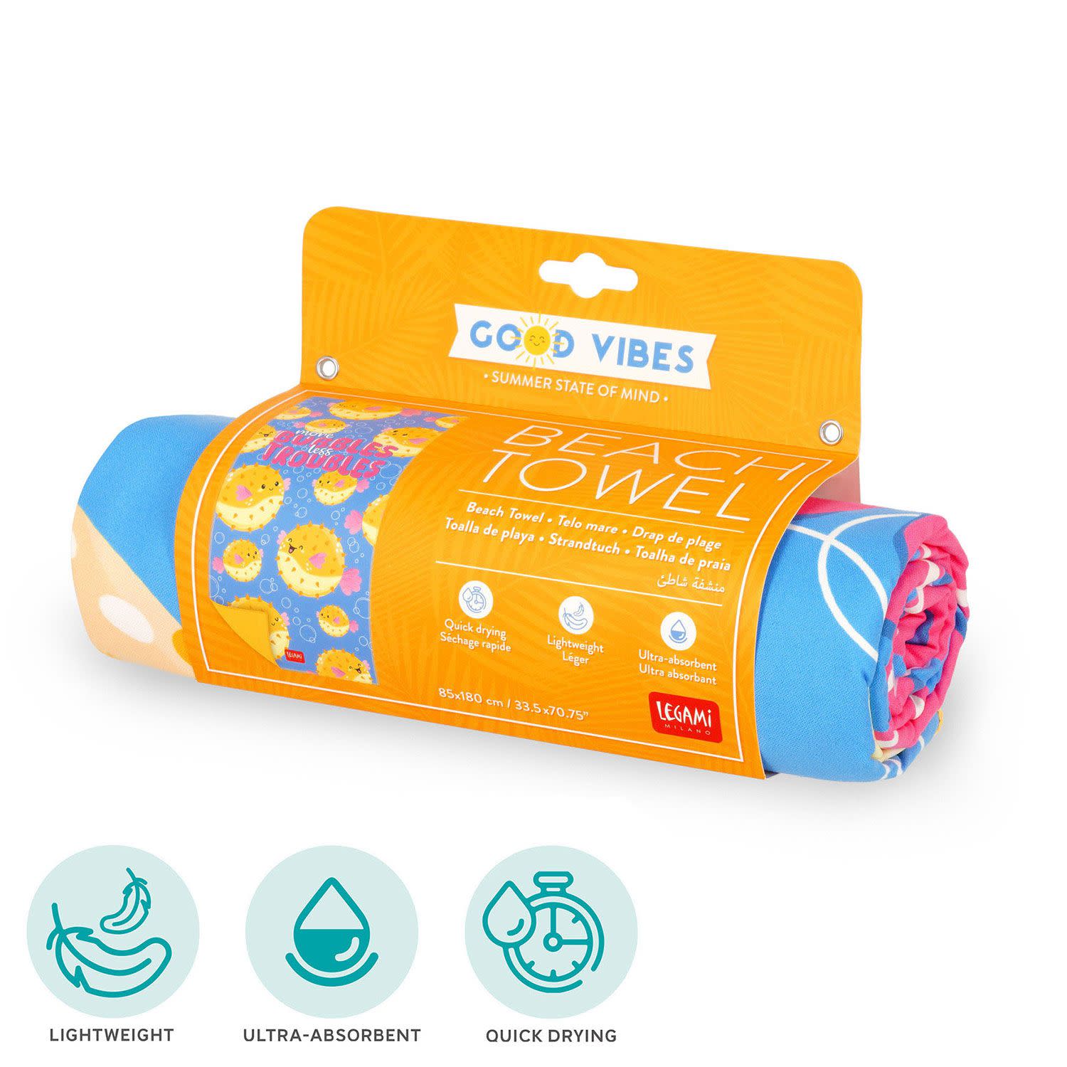 Κάνε κλικ για να δεις την εικόνα 6 του Legami Πετσέτα Θαλάσσης Pufferfish