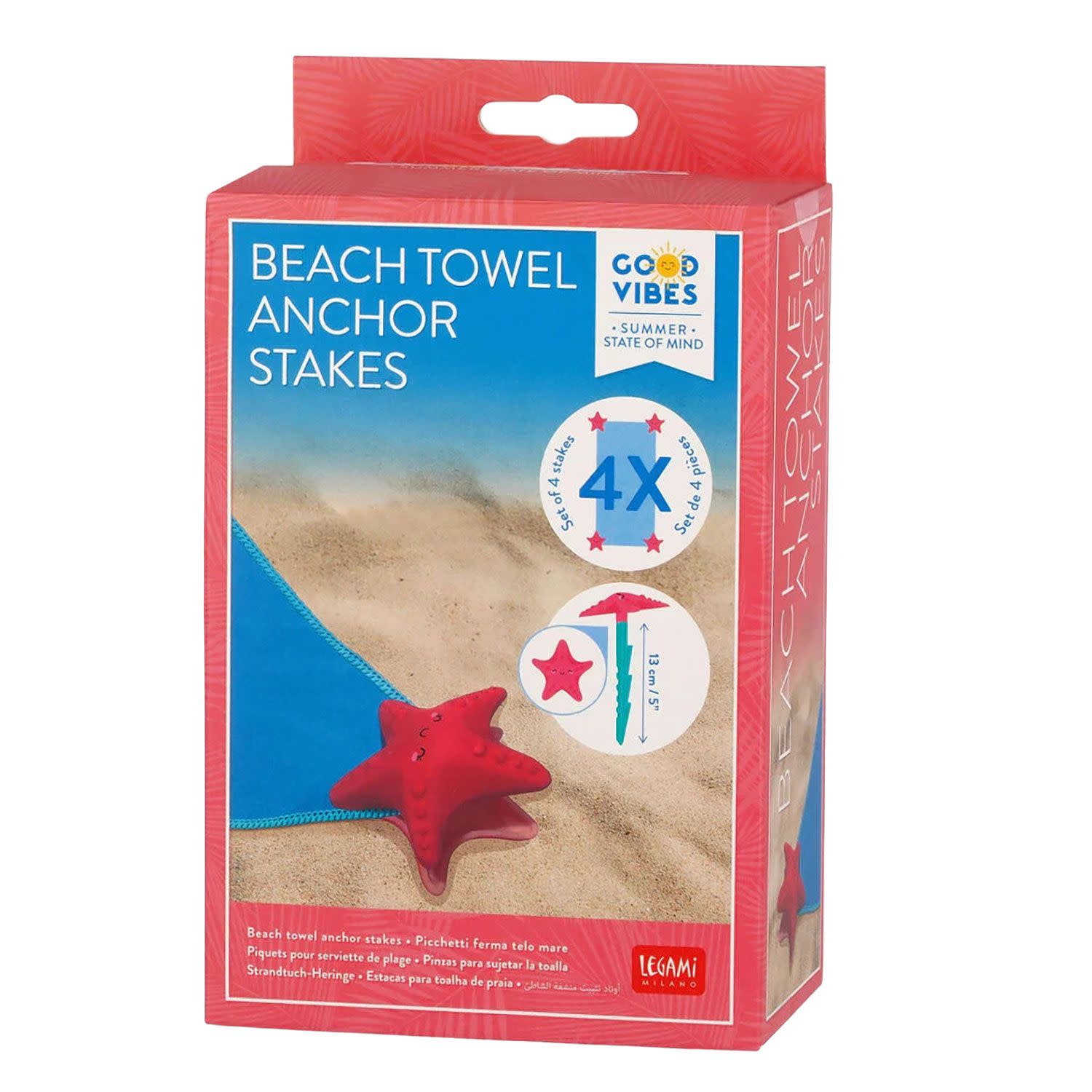 Εικόνα 3 του Legami Σετ Πάσσαλοι Πετσέτας Παραλίας Starfish 4τεμ.