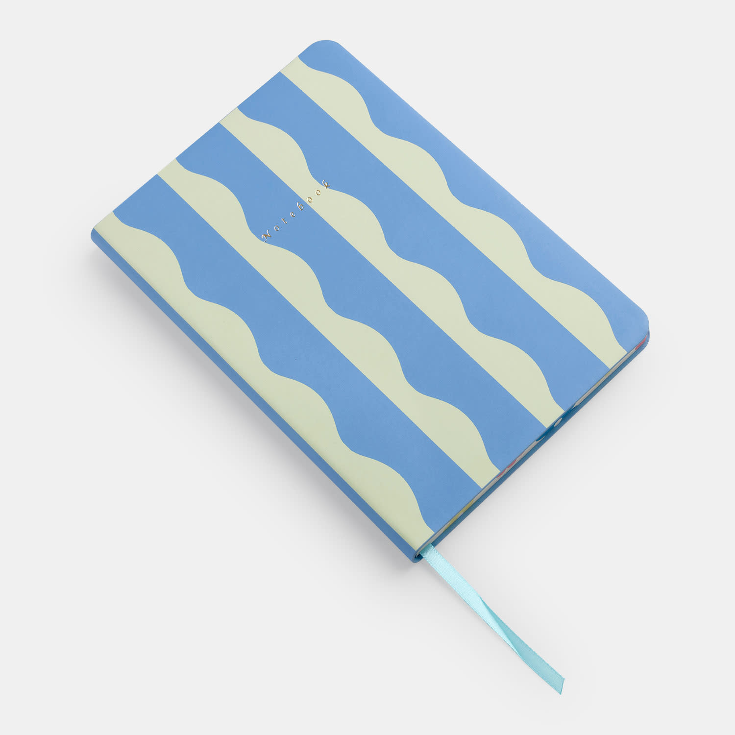 Εικόνα 3 του Sentio Σημειωματάριο Δετό με Εξώφυλλο Δερματίνη Α5 Ριγέ 120φ Waves