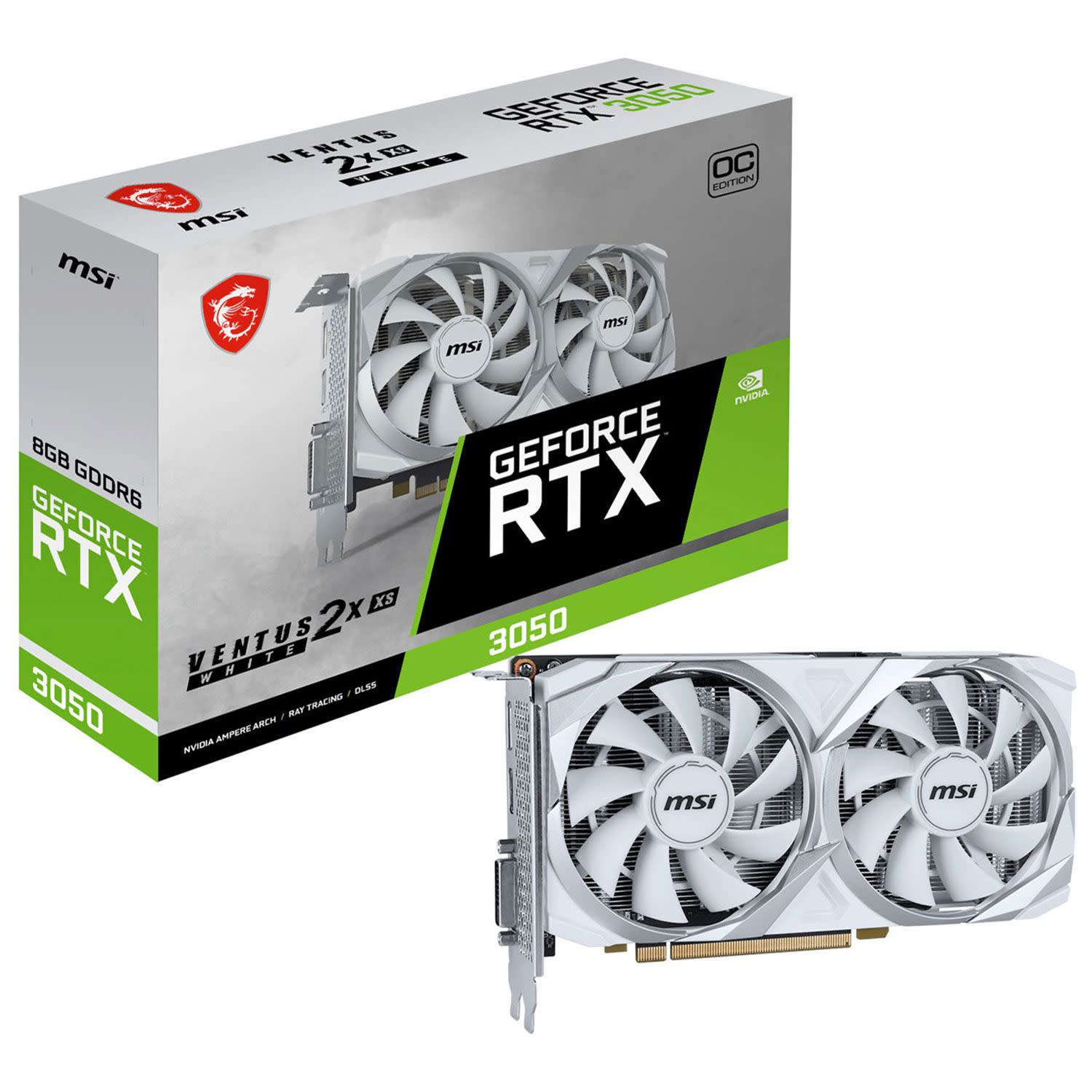 Εικόνα 1 του MSI VGA GeForce RTX 3050 VENTUS 2X XS WHITE OC 8 GB