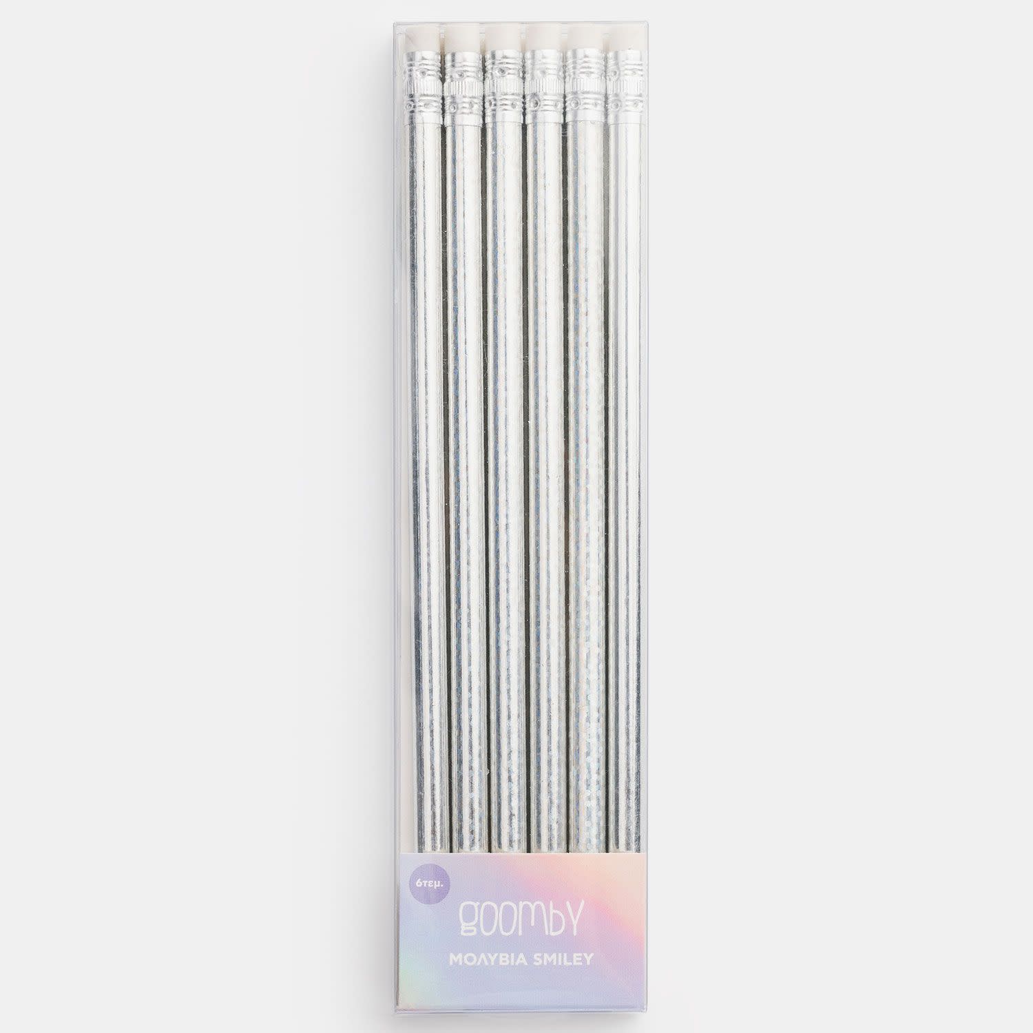 Goomby Μολύβια με Γόμα Smiley HB 6τεμ.
