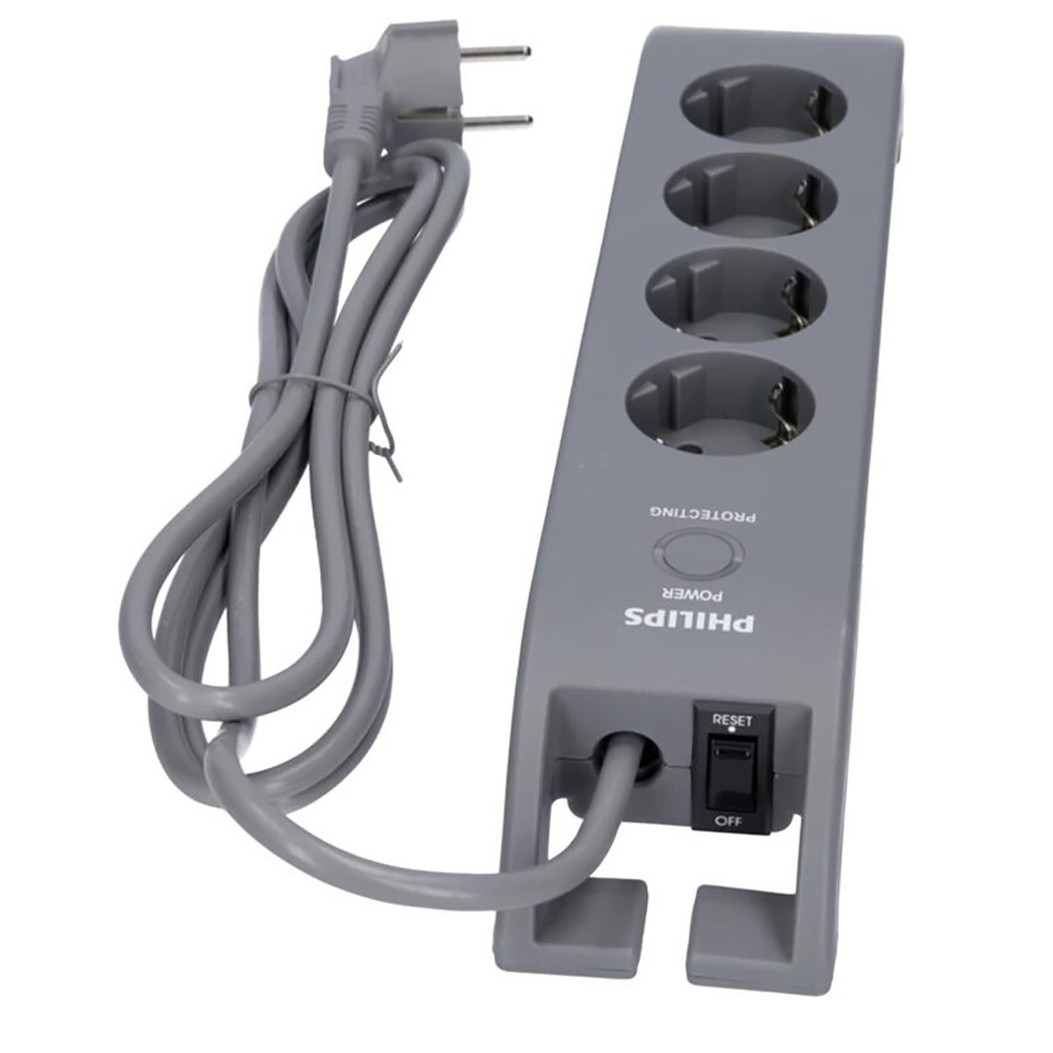 Εικόνα 4 του Philips Πολύπριζο Ασφαλείας 4 Θέσεων 2m Γκρι