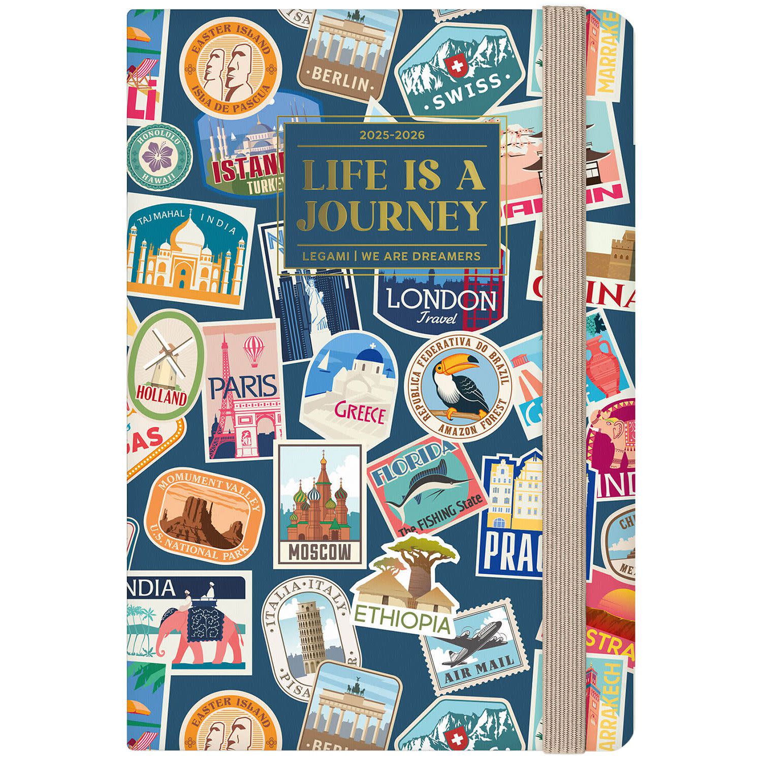 Εικόνα 1 του Legami 2025-2026 Ακαδημαϊκό Ημερολόγιο Εβδομαδιαίο Travel Sticker Medium