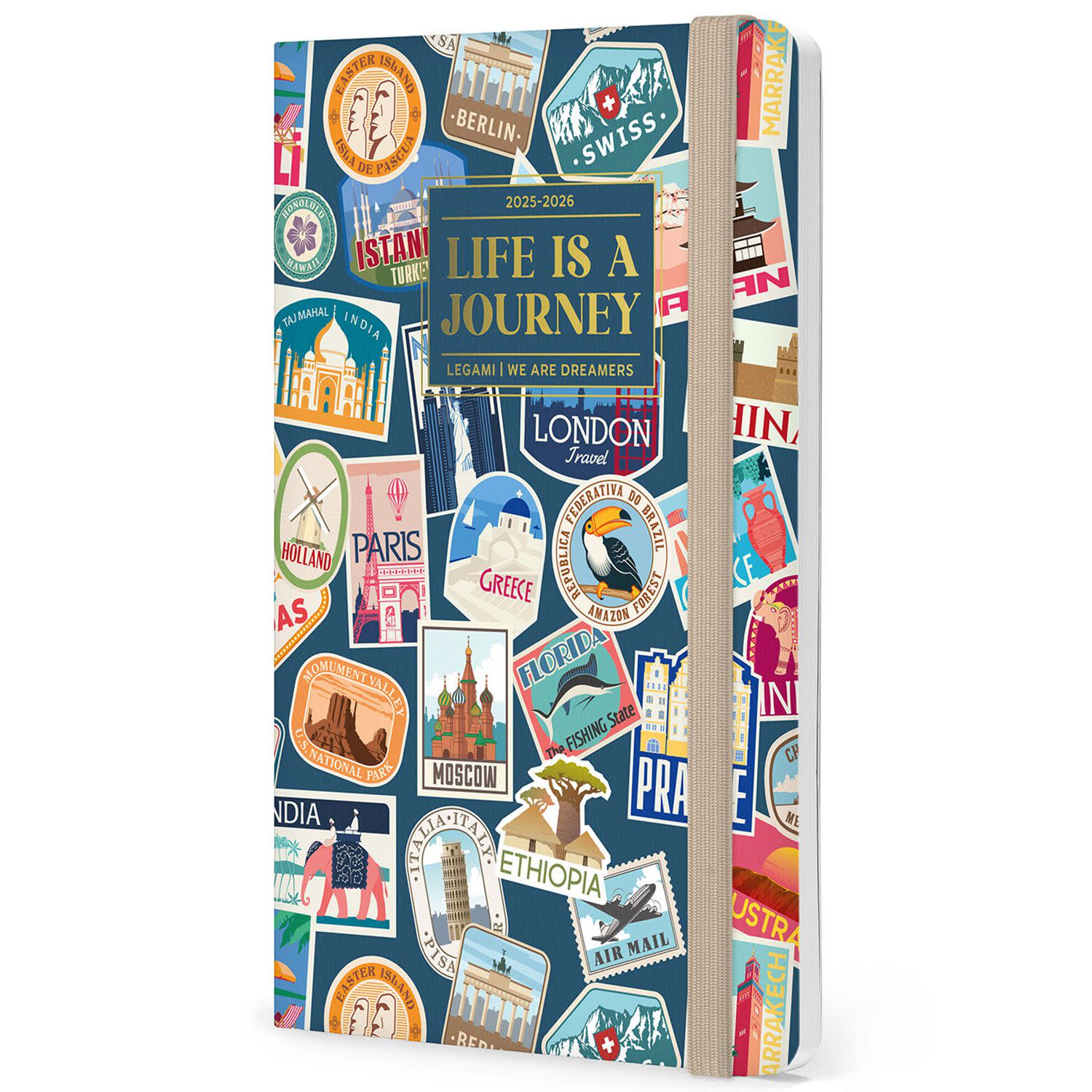 Εικόνα 4 του Legami 2025-2026 Ακαδημαϊκό Ημερολόγιο Εβδομαδιαίο Travel Sticker Medium
