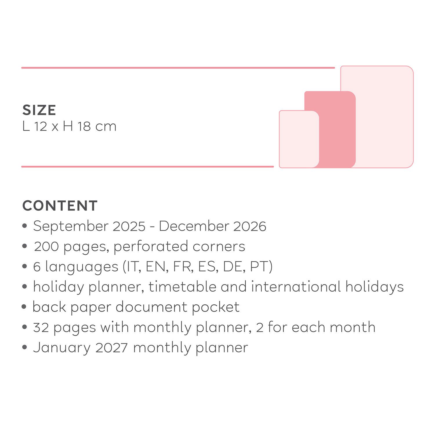 Εικόνα 7 του Legami 2025-2026 Ακαδημαϊκό Ημερολόγιο Εβδομαδιαίο Travel Sticker Medium