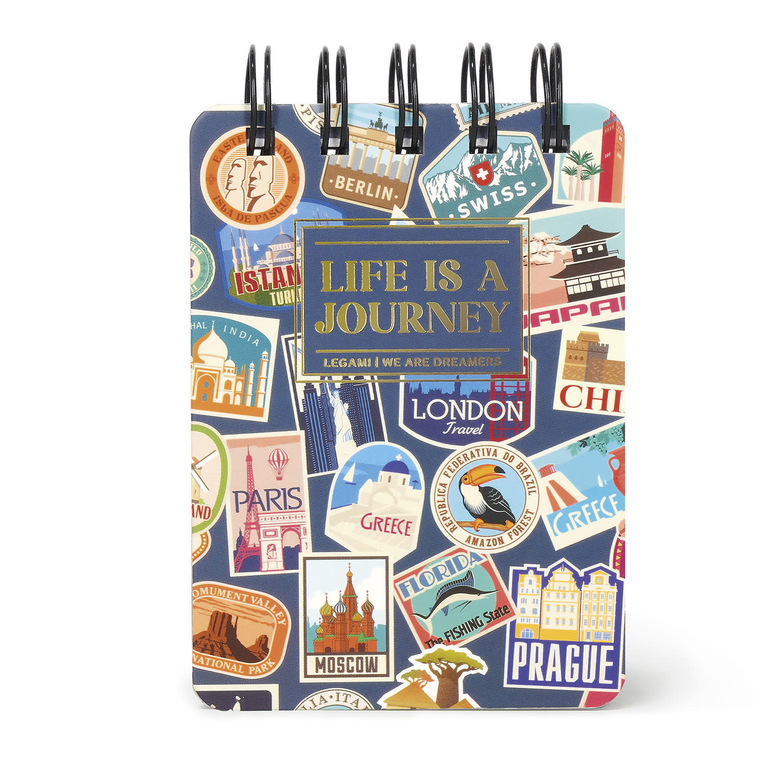 Εικόνα 1 του Legami Σημειωματάριο Σπιράλ Travel Sticker Mini