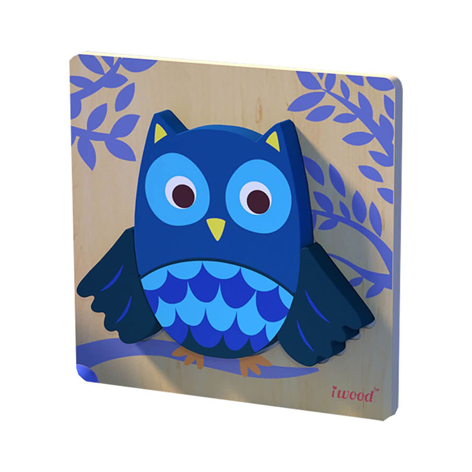 Iwood Παζλ Ξύλινο 4τμχ - Κουκουβάγια