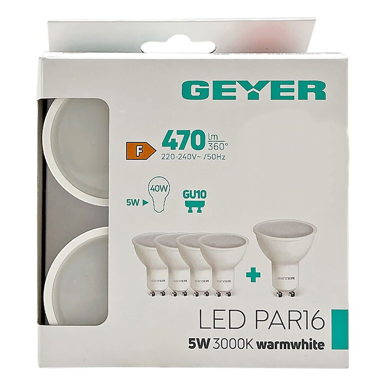 Εικόνα 1 του Geyer Λαμπτήρας GU10 5W 3000K 470lm 5p