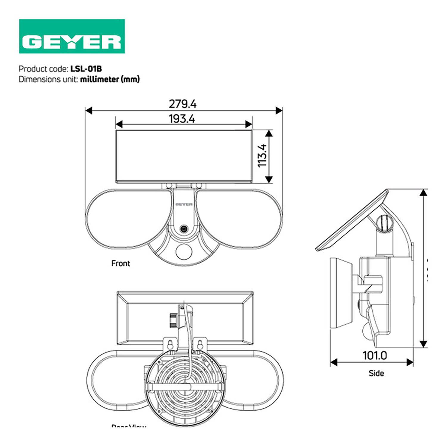 Εικόνα 4 του Geyer Ηλ. Φωτιστικό 6500Κ 800lm Owl IP65