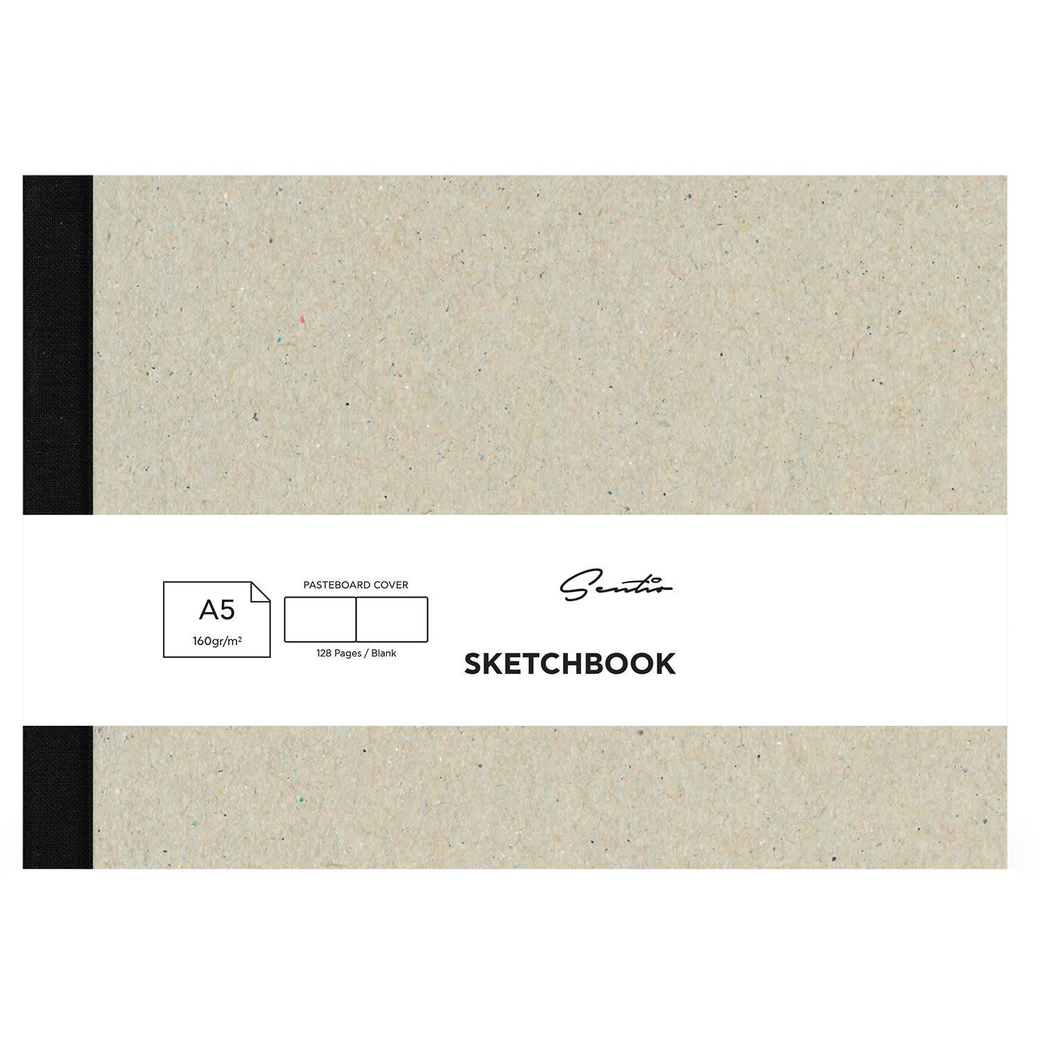 Sentio Sketchbook 21x14.8cm Μαύρο 128 Φύλλων