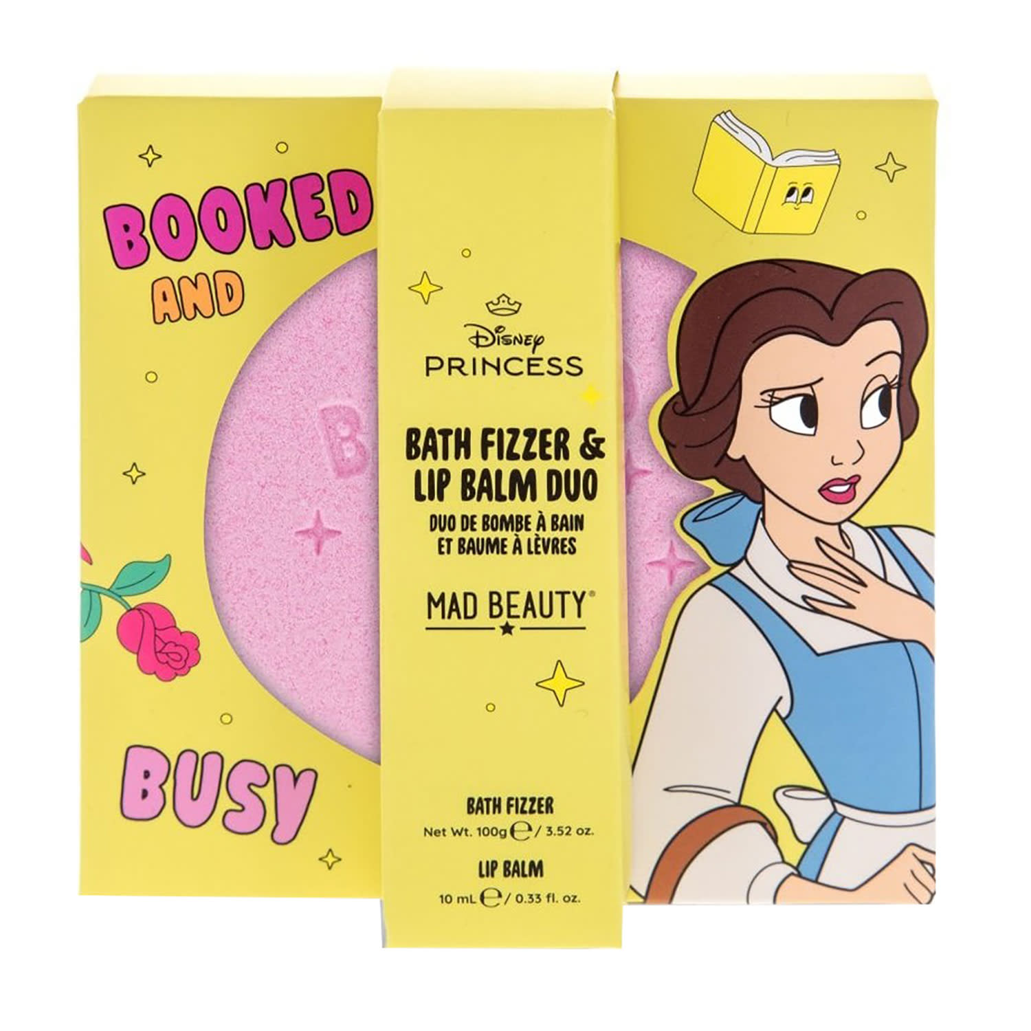 Mad Beauty Disney Princess Bath Fizzer & Lip Balm Belle