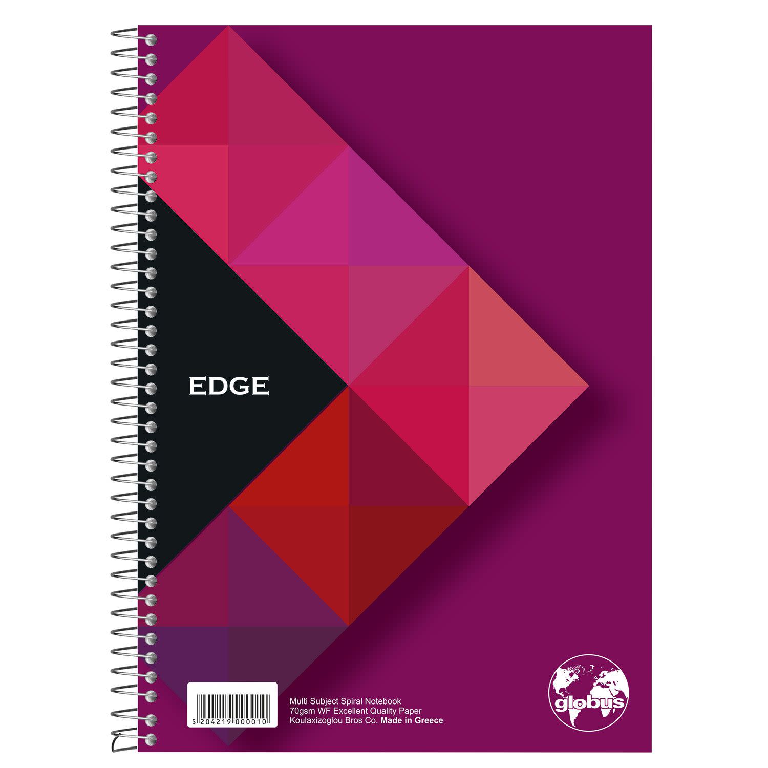 Εικόνα 3 του Globus Τετράδιο Σπιράλ Ριγέ A4 2 Θεμάτων Edge 60 Φύλλα