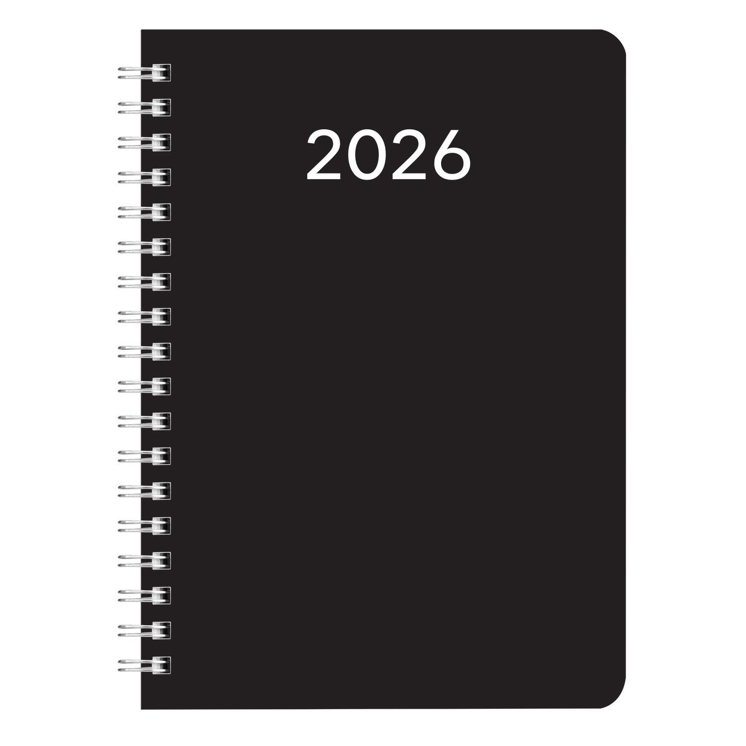 Εικόνα 1 του 2026 Ημερολόγιο Ημερήσιο Σπιραλ 17x25, 10 Μαύρο