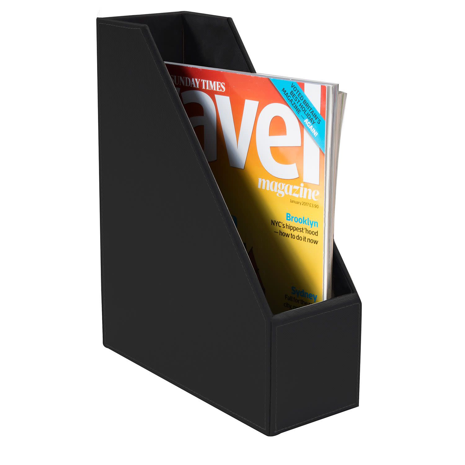 Εικόνα 5 του Osco Θήκη Περιοδικών Δερματίνη Μαύρη