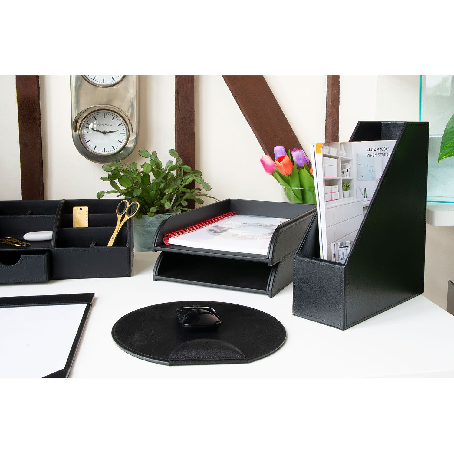 Εικόνα 6 του Osco Θήκη Περιοδικών Δερματίνη Μαύρη