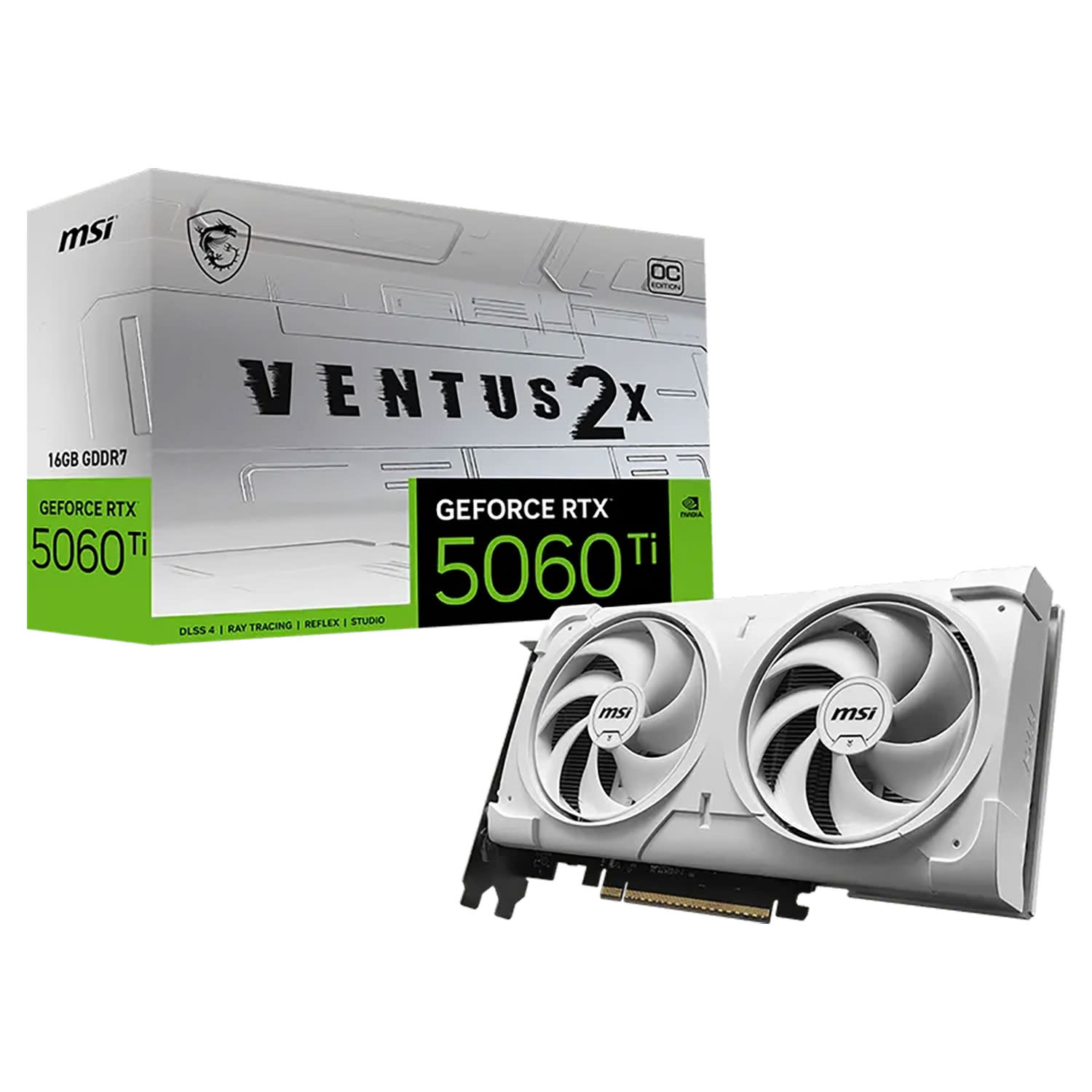 MSI VGA GeForce RTX 5060 Ti VENTUS 2XOC WHITE PLUS 16 GB