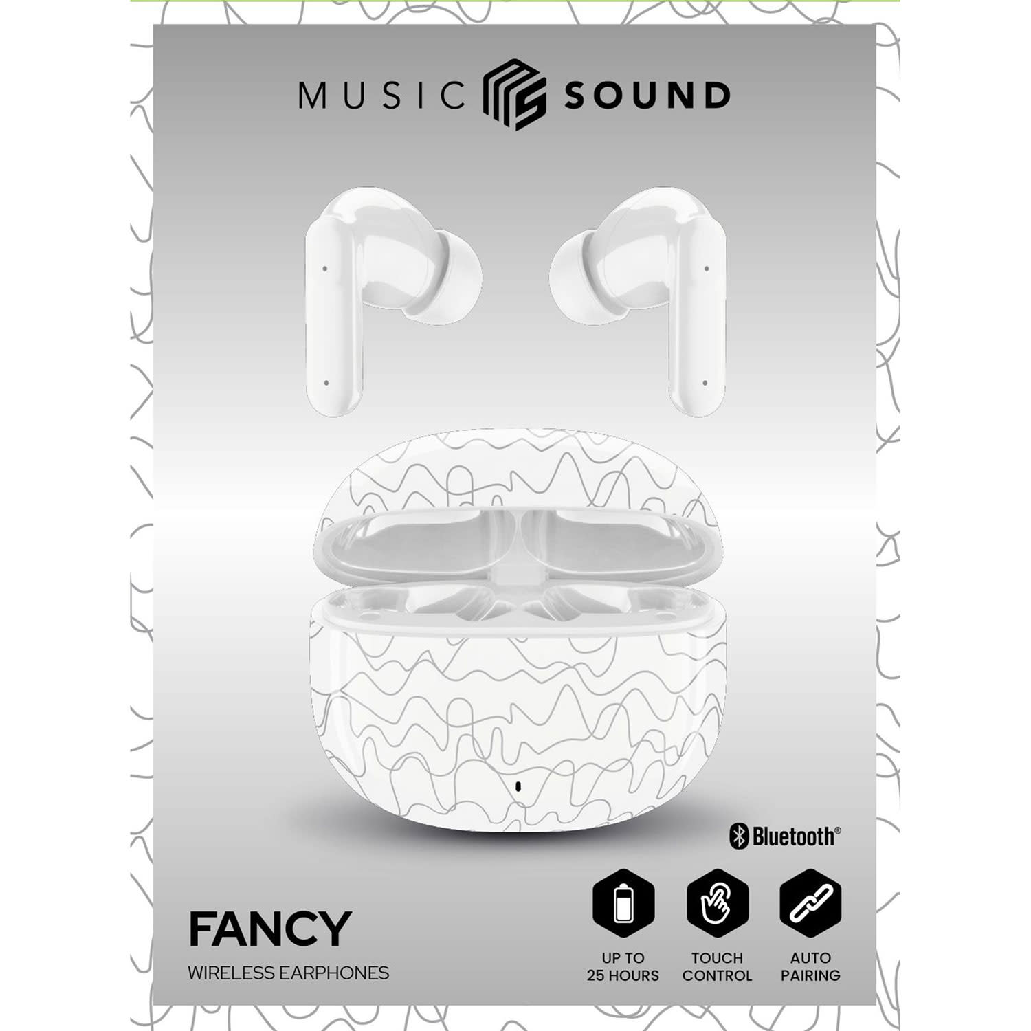 Εικόνα 2 του Cellularline Bluetooth Truly Wireless Music Sound White Waves