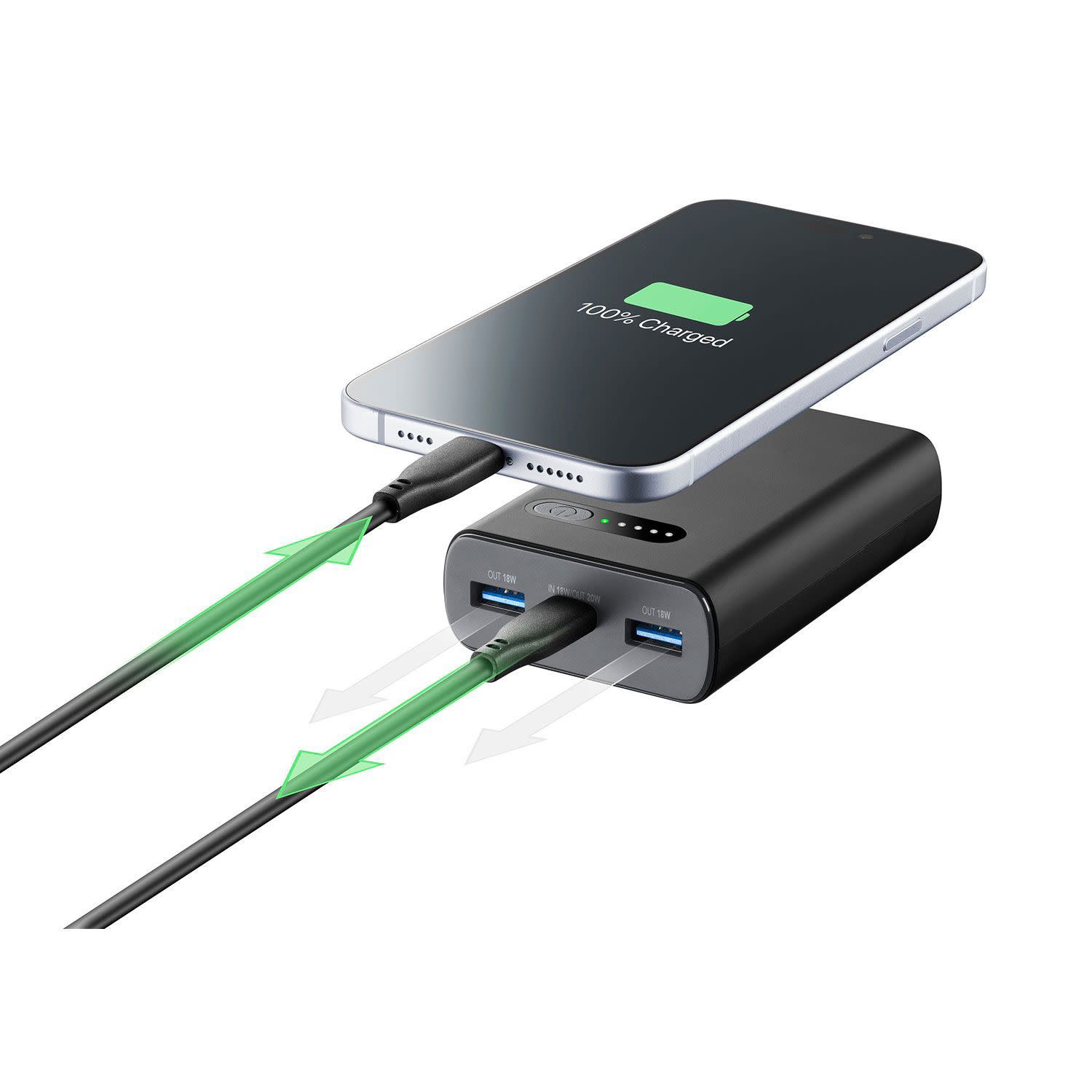 Εικόνα 3 του Cellularline Powerbank PD 10000 mAh 3 Θέσεων 20W Μαύρο