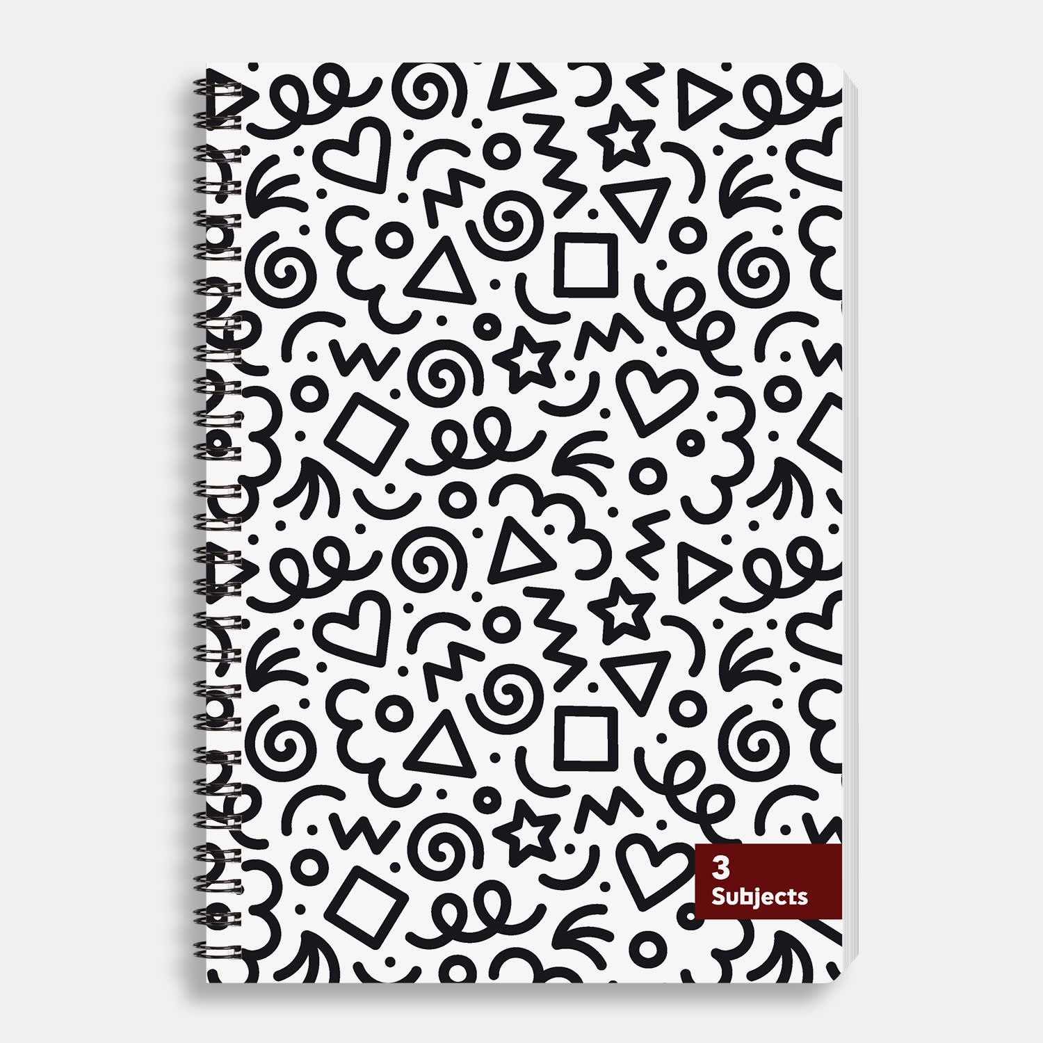 Εικόνα 1 του Sentio Τετράδιο Σπιράλ 17x25 3 Θεμάτων Doodle 105 Φύλλα