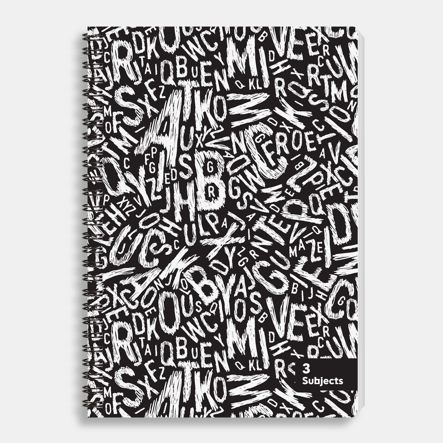 Εικόνα 1 του Sentio Τετράδιο Σπιράλ 17x25 3 Θεμάτων Letters 105 Φύλλα