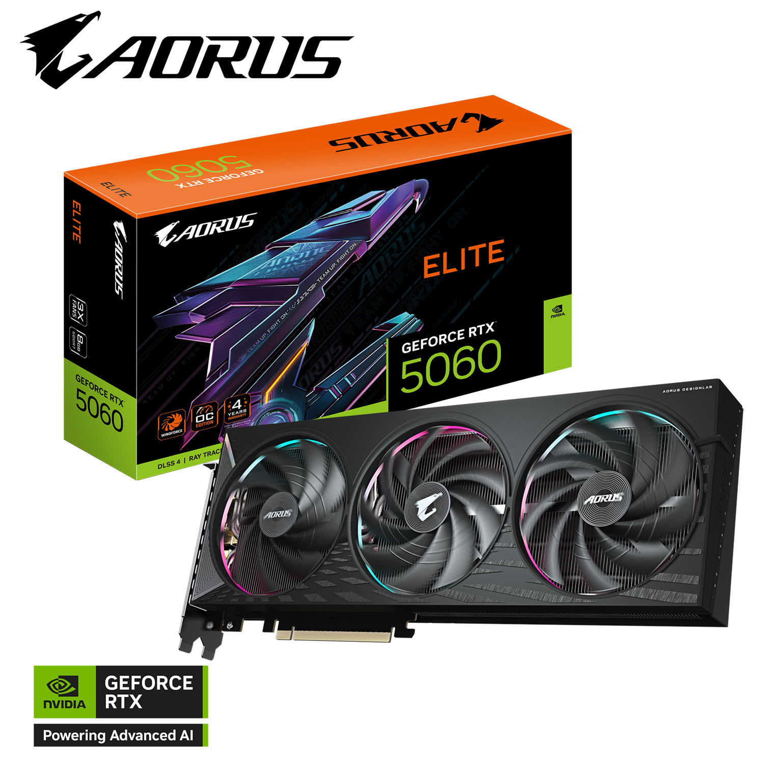 Κάνε κλικ για να δεις την εικόνα 1 του Gigabyte VGA GeForce RTX RTX 5060 Aorus Elite 8 GB