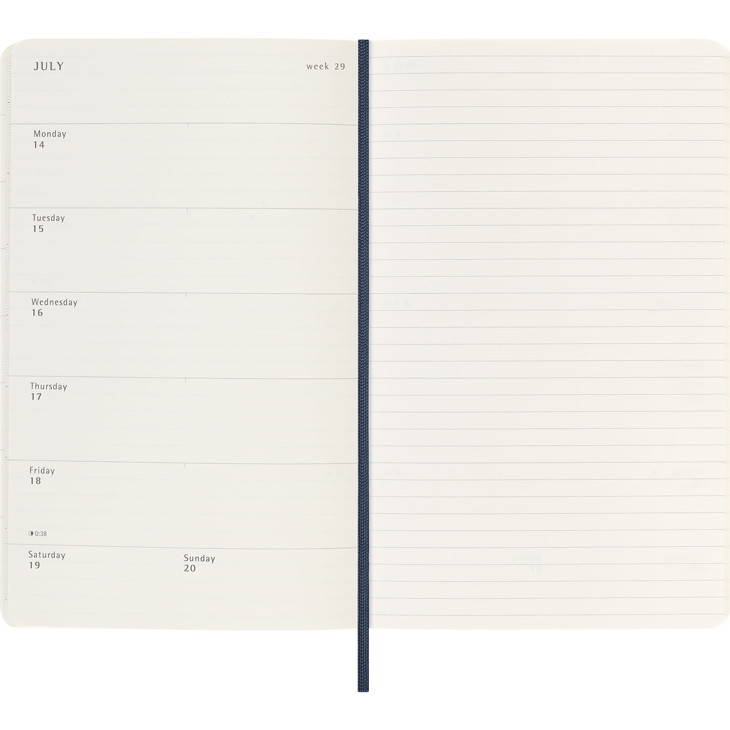 Εικόνα 3 του Moleskine 2025-2026 Ακαδημαικό Ημερολόγιο Εβδομαδιαίο L Blue Μαλακό Εξώφυλλο