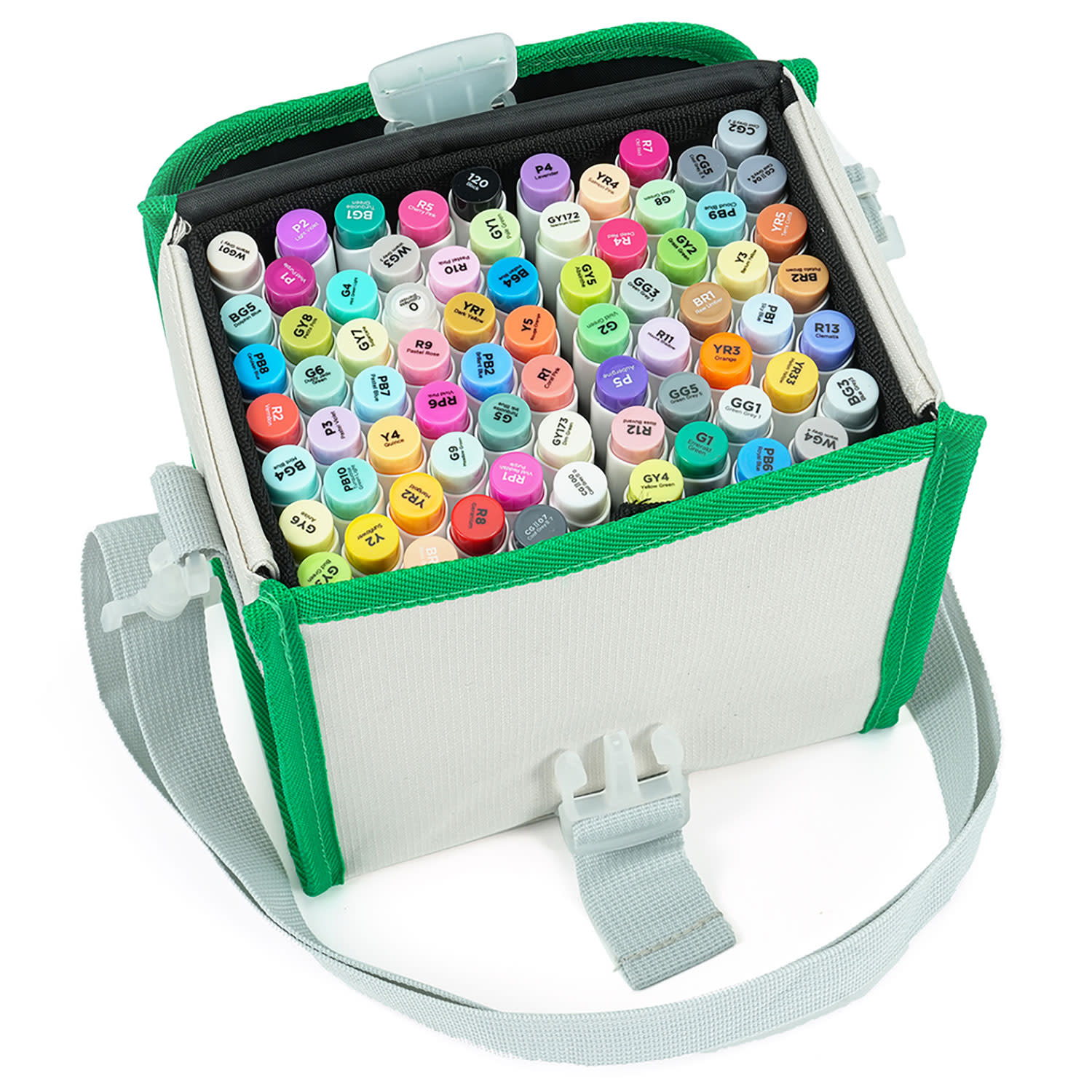 Εικόνα 2 του Ohuhu Μαρκαδόροι Ζωγραφικής Honolulu με διπλή μύτη Brush & Chisel 72τεμ & 1 Blender