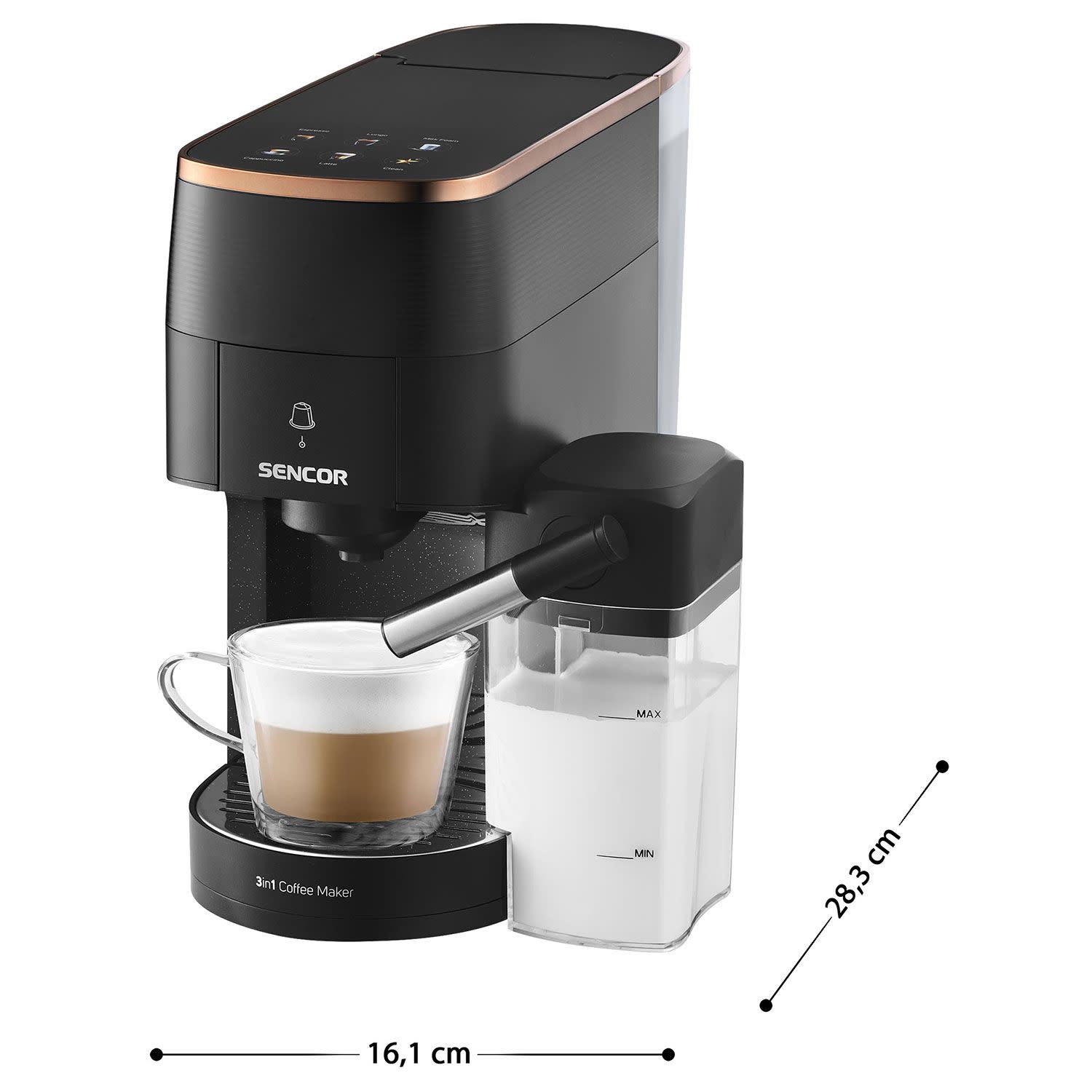 Κάνε κλικ για να δεις την εικόνα 6 του Sencor Καφετιέρα Espresso Με κάψουλα SCC 3000BK