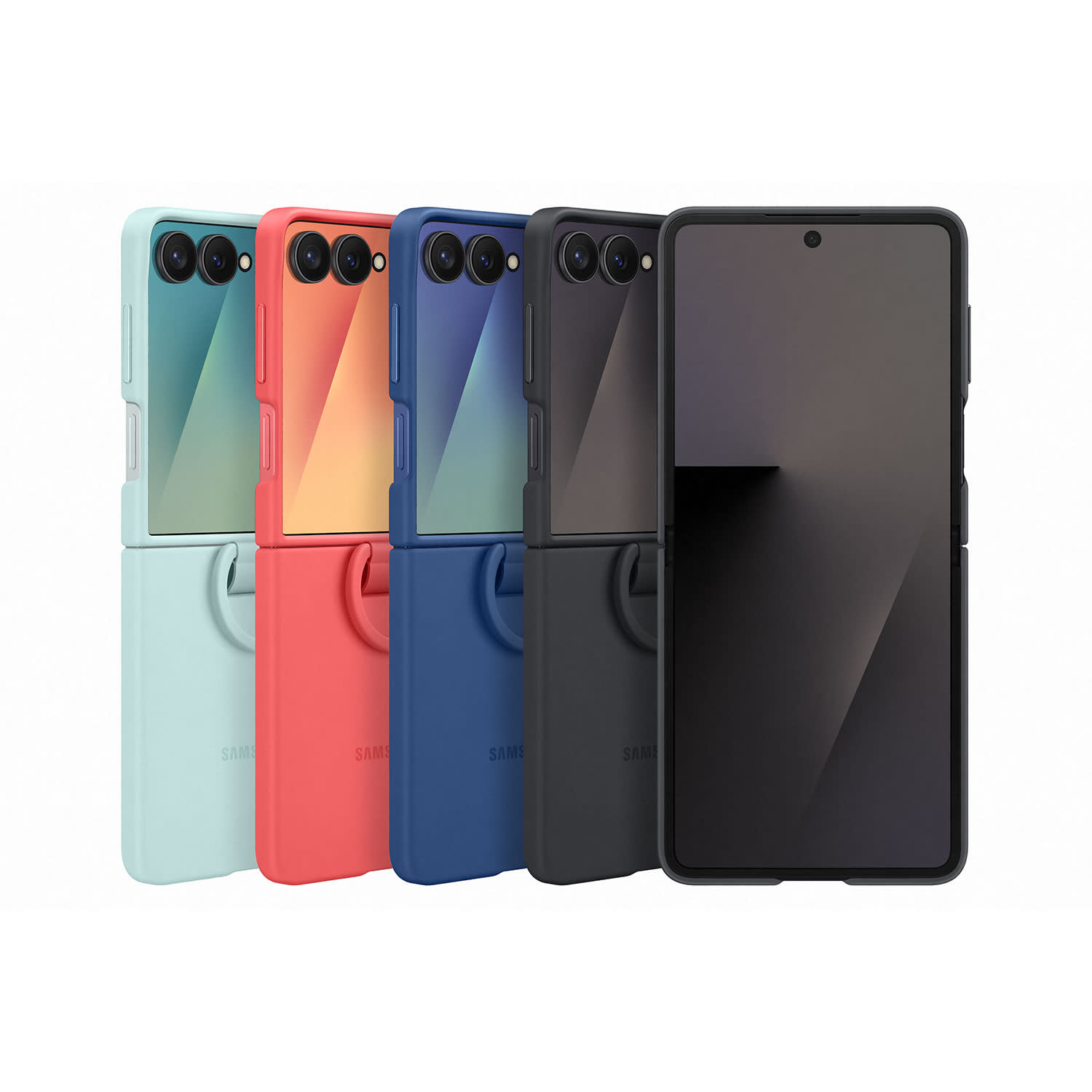 Εικόνα 7 του Samsung Θήκη Back Cover για Samsung Galaxy Z Flip 7 Ring Case Σιλικόνης Μαύρη