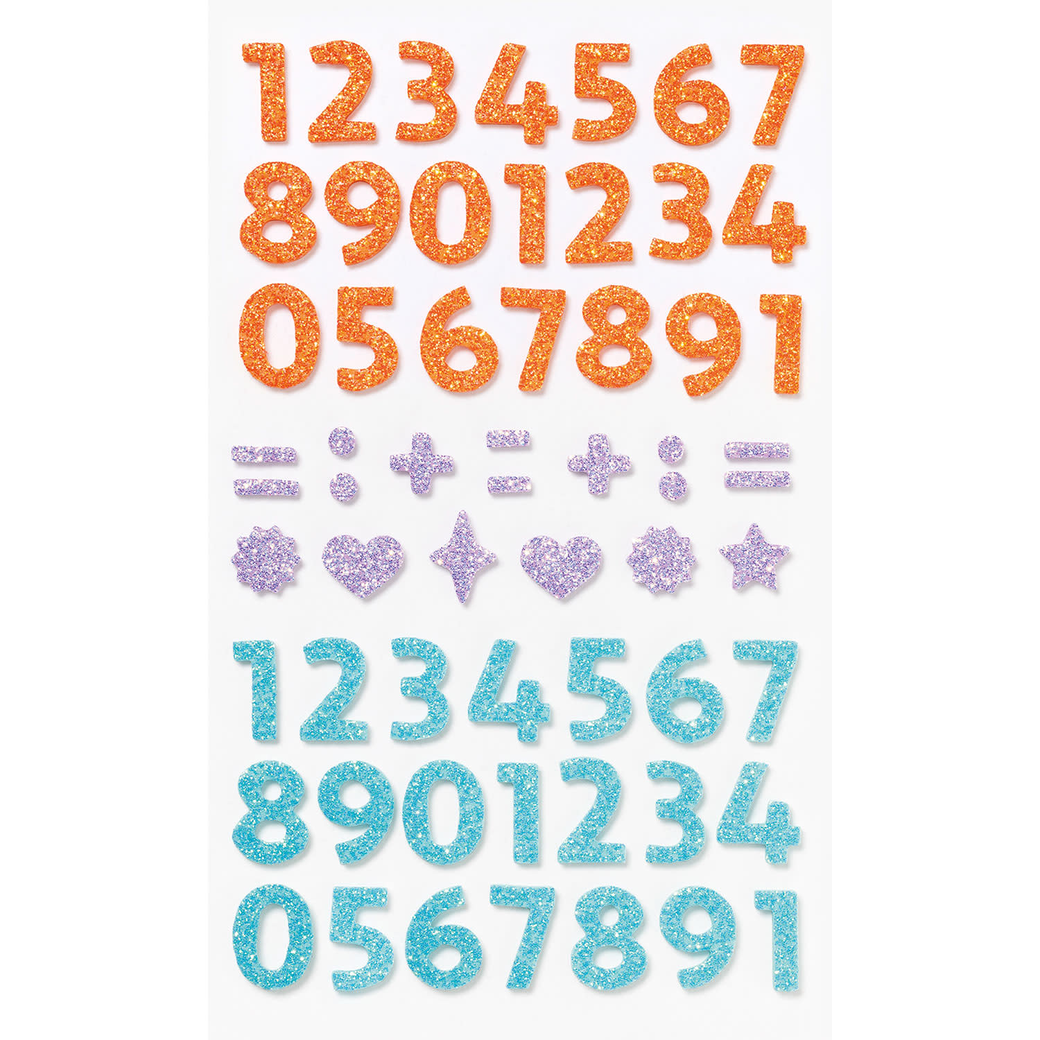 Εικόνα 1 του Folia Αυτοκόλλητα  ΑΦύλλαρώδη Numbers Με Glitter 112τεμ.