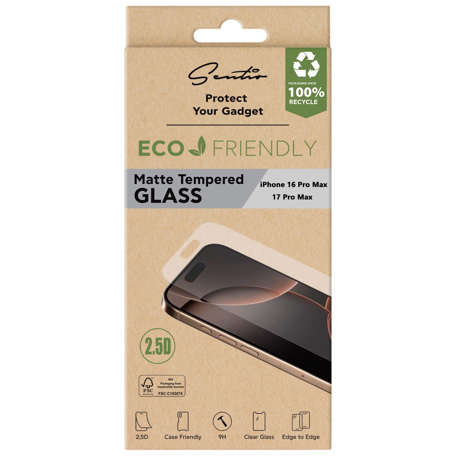 Εικόνα 1 του Sentio Matte Γυαλί Προστασίας για iPhone 16 Pro Max / 17 Pro Max