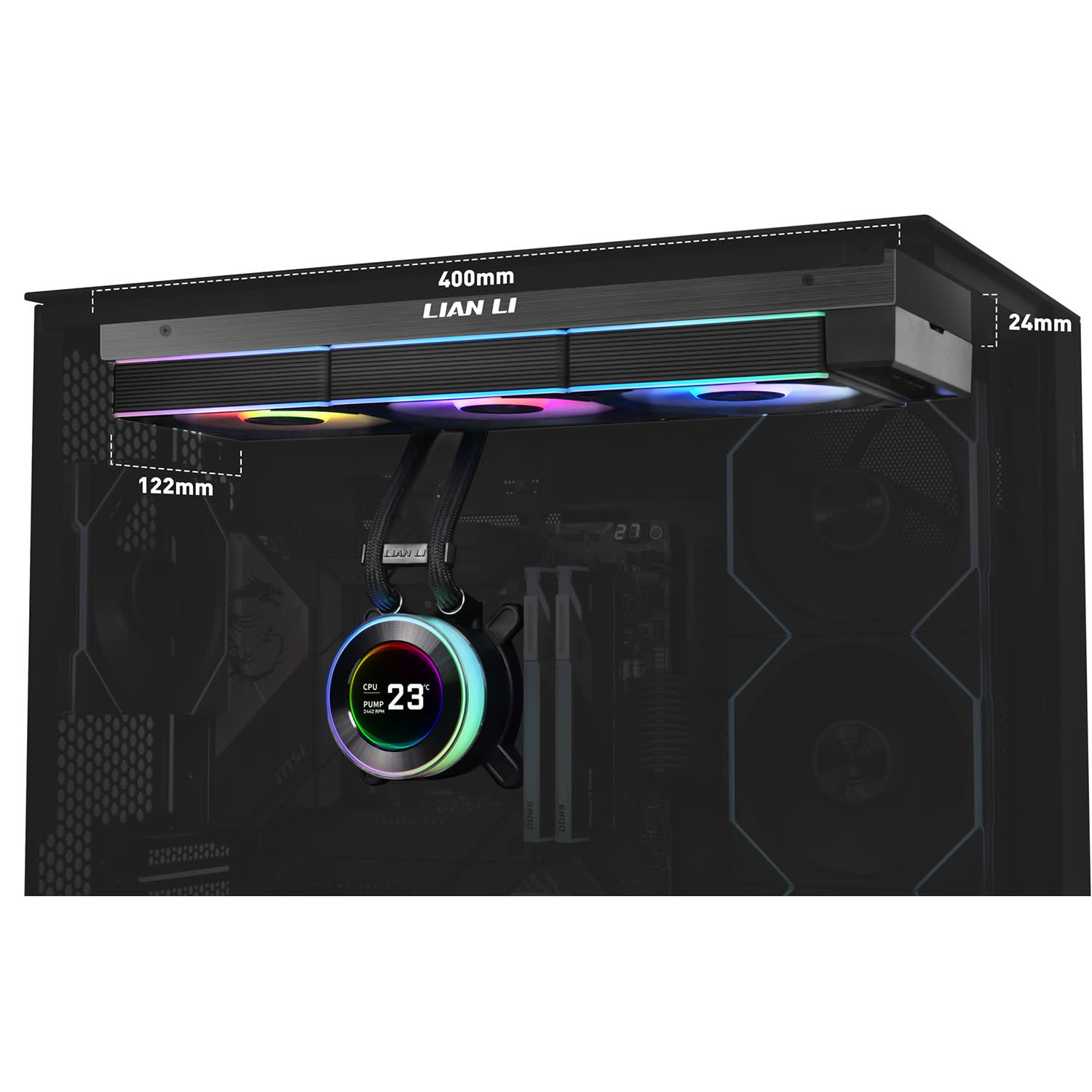 Εικόνα 3 του CPU Cooler Lian Li HydroShift II LCD 360 CL