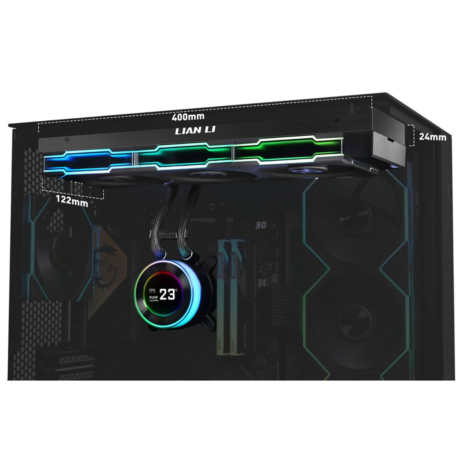 Εικόνα 3 του CPU Cooler Lian Li HydroShift II LCD 360 TL