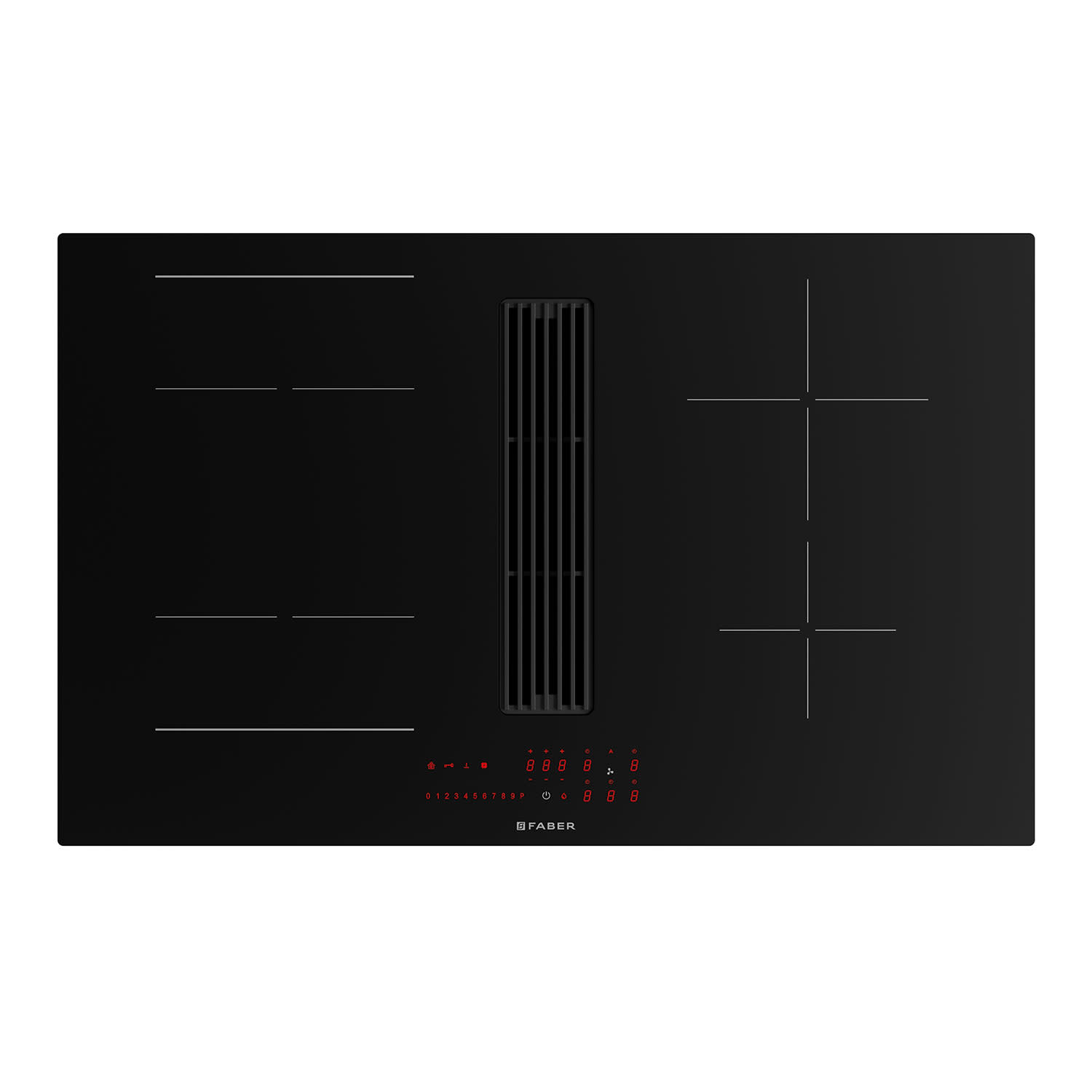 Faber GALILEO LINEAR A830 Εστίες με Απορροφητήρα