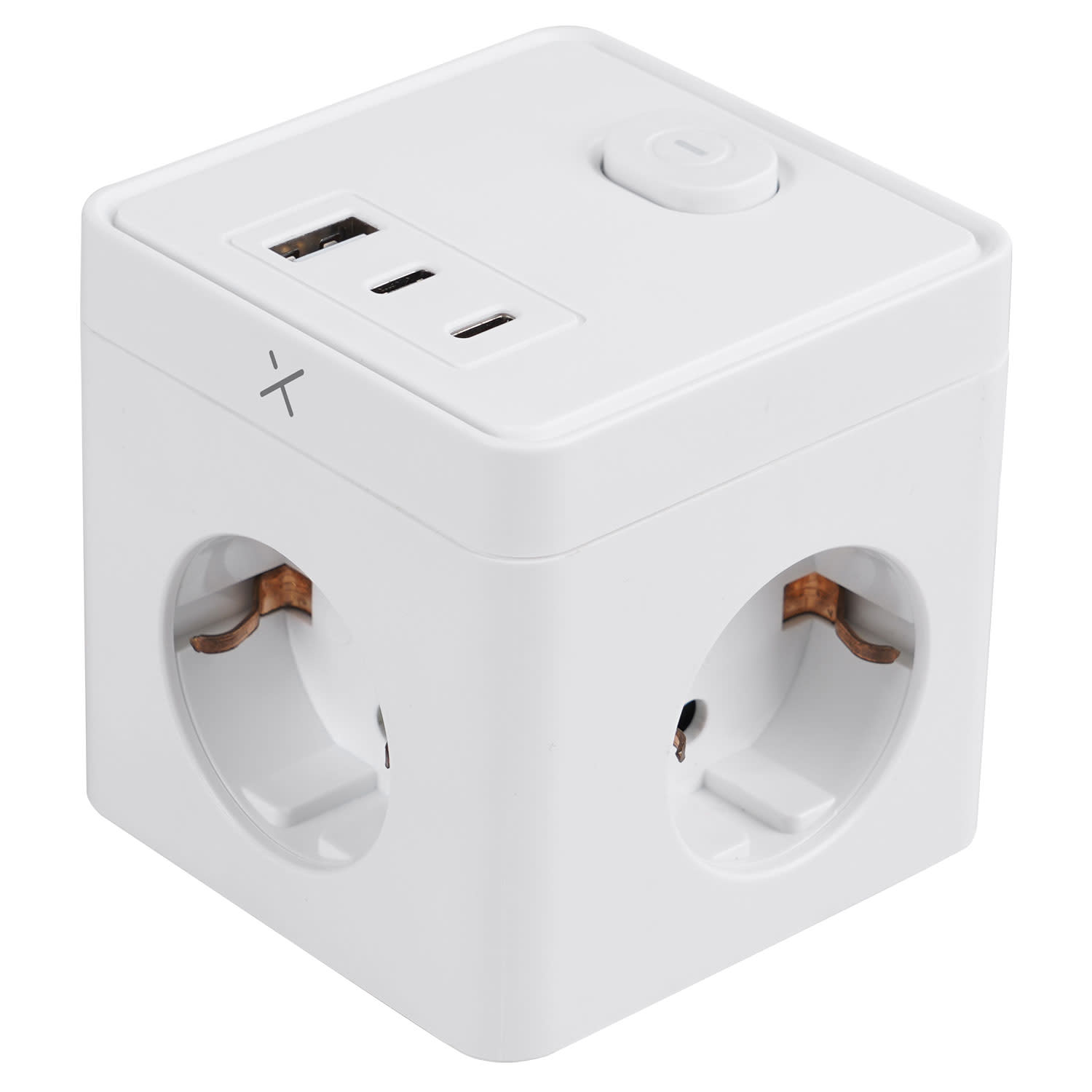 Turbo-X Πολύπριζο Ασφαλείας Κύβος 3 Θέσεων με 3 Θύρες USB