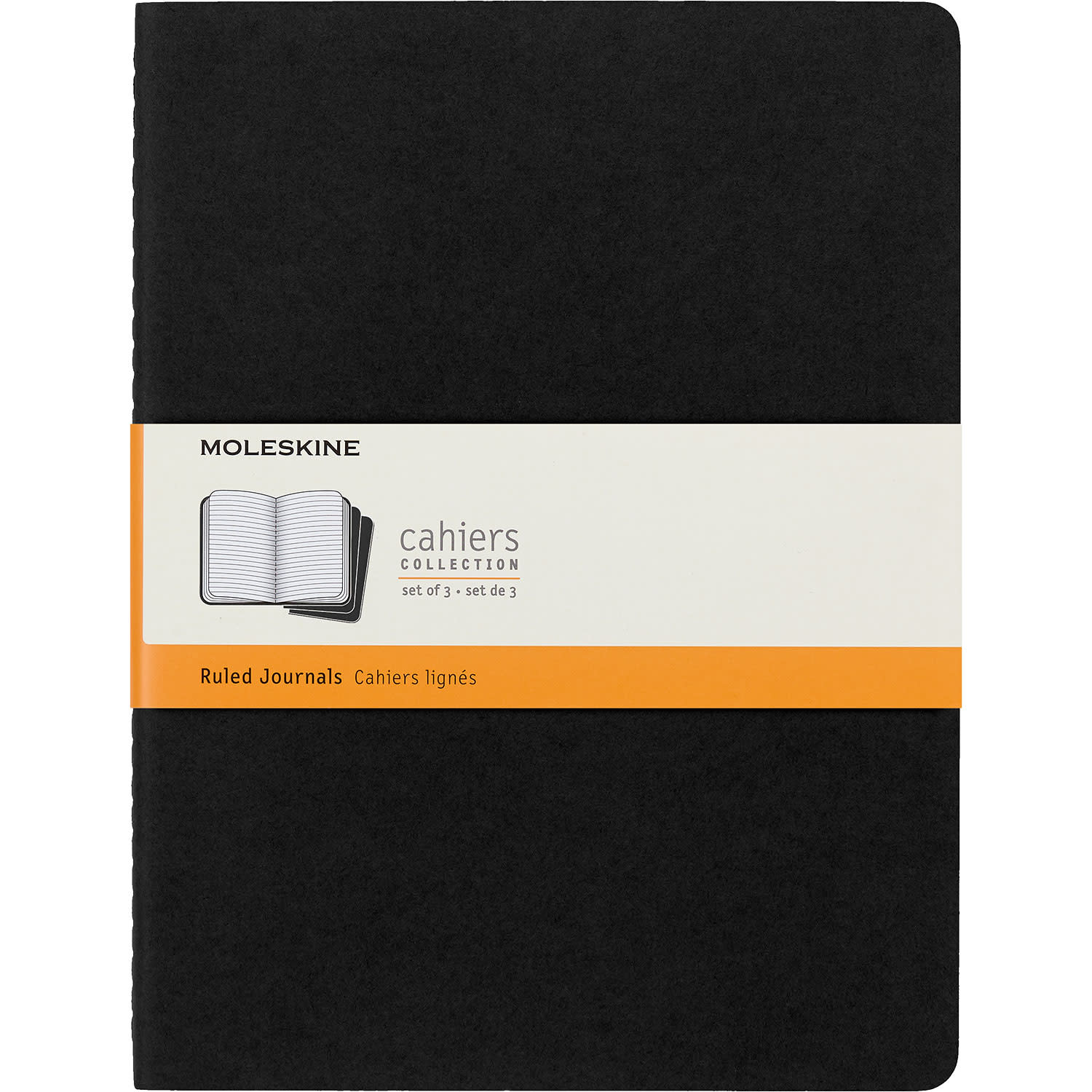 Moleskine Σημειωματάριο Ριγέ XL Μαύρο Σετ 3τμχ