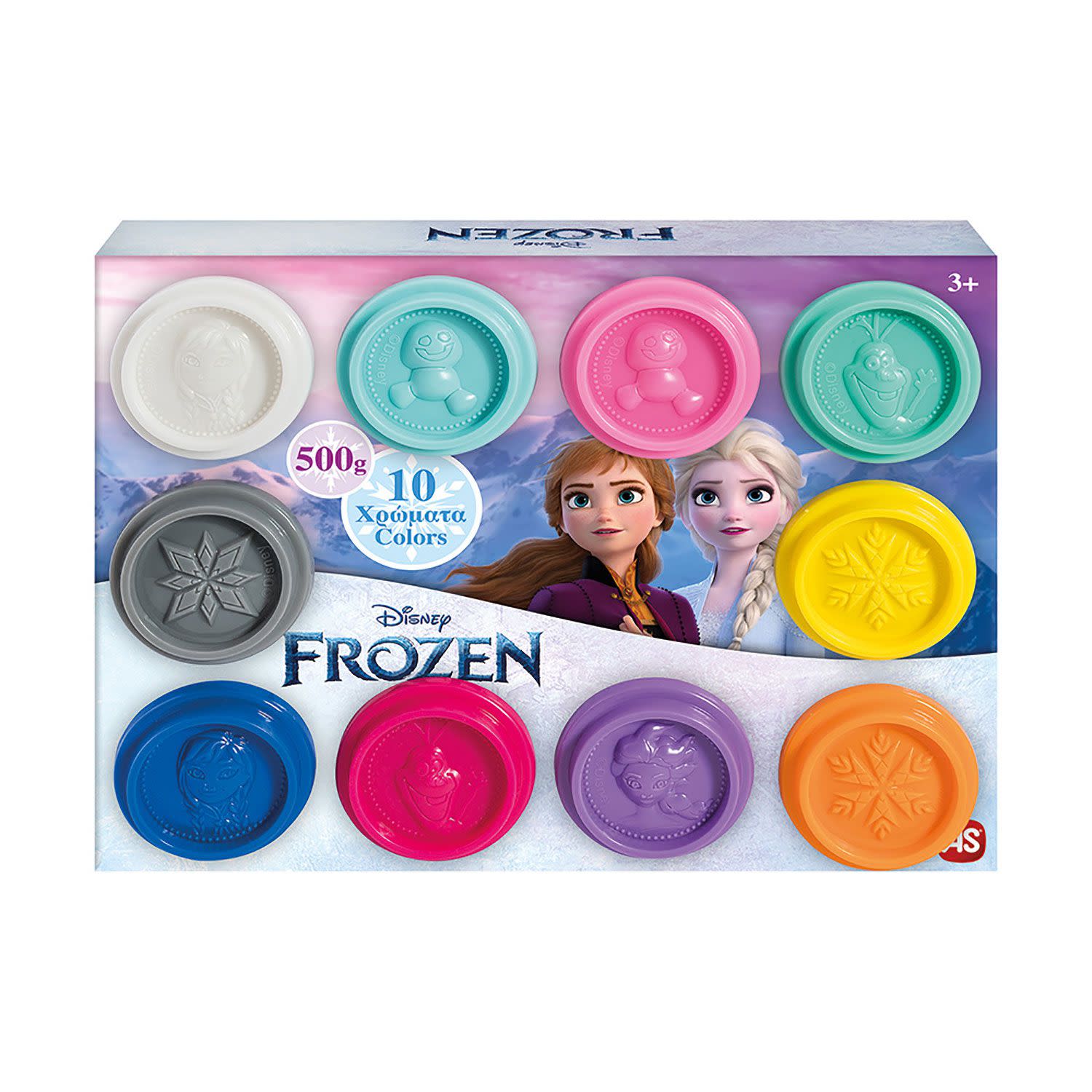 AS 10 Βαζάκια Πλαστελίνης 2oz  Σε Κουτάκι Frozen