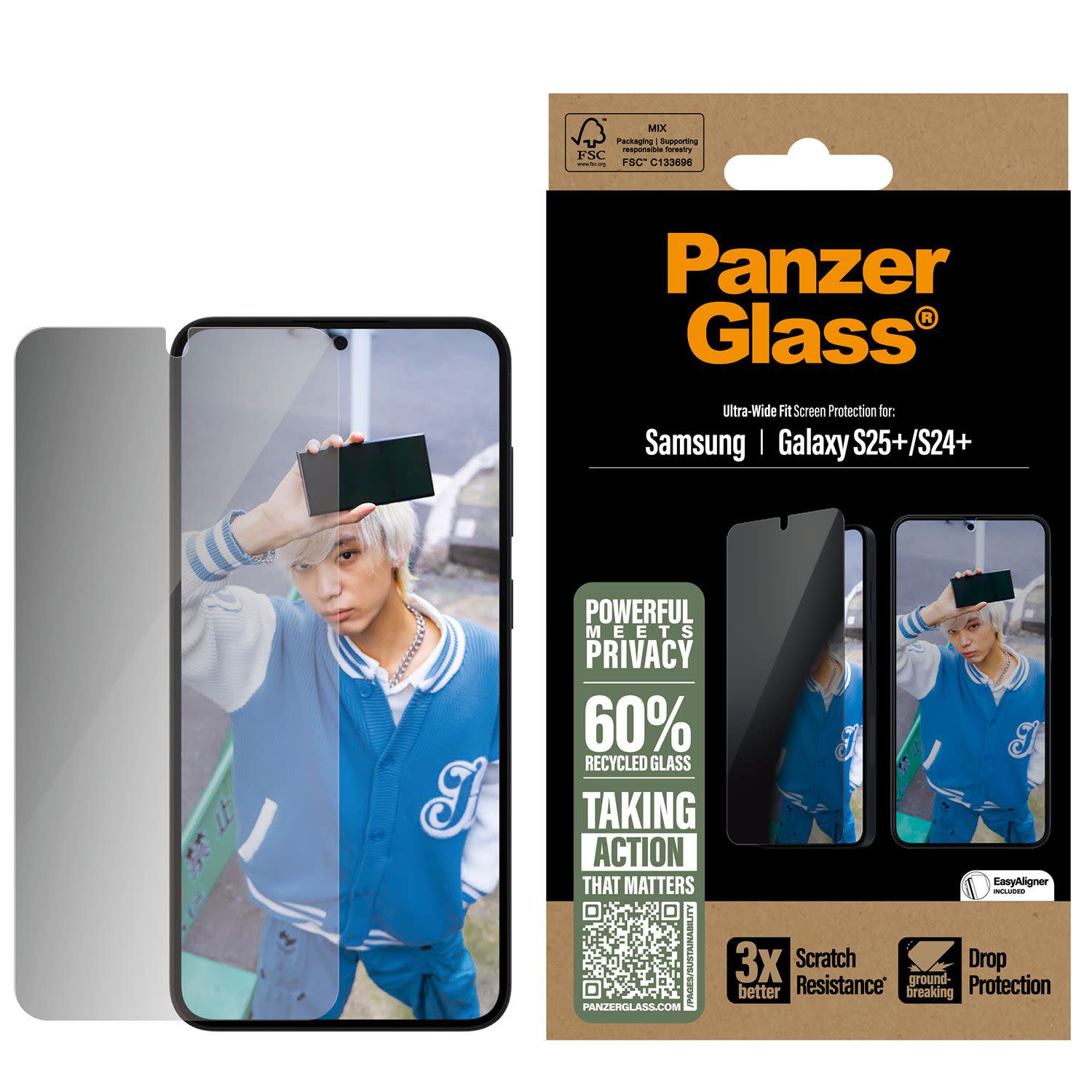 Εικόνα 2 του PanzerGlass Privacy Samsung Galaxy S25+