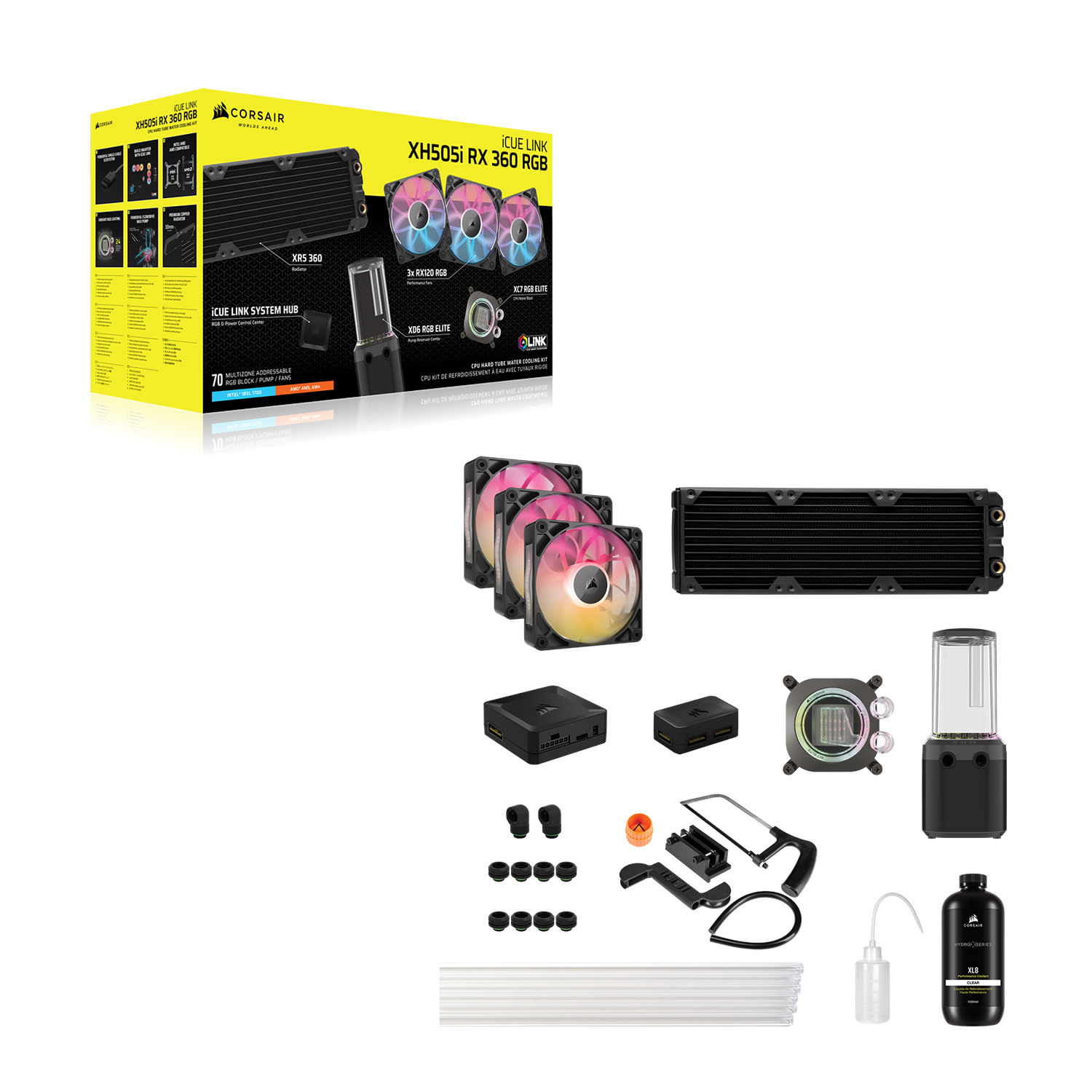 Εικόνα 1 του Corsair Custom Cooling Kit HydroX XH505i Stealth Gray