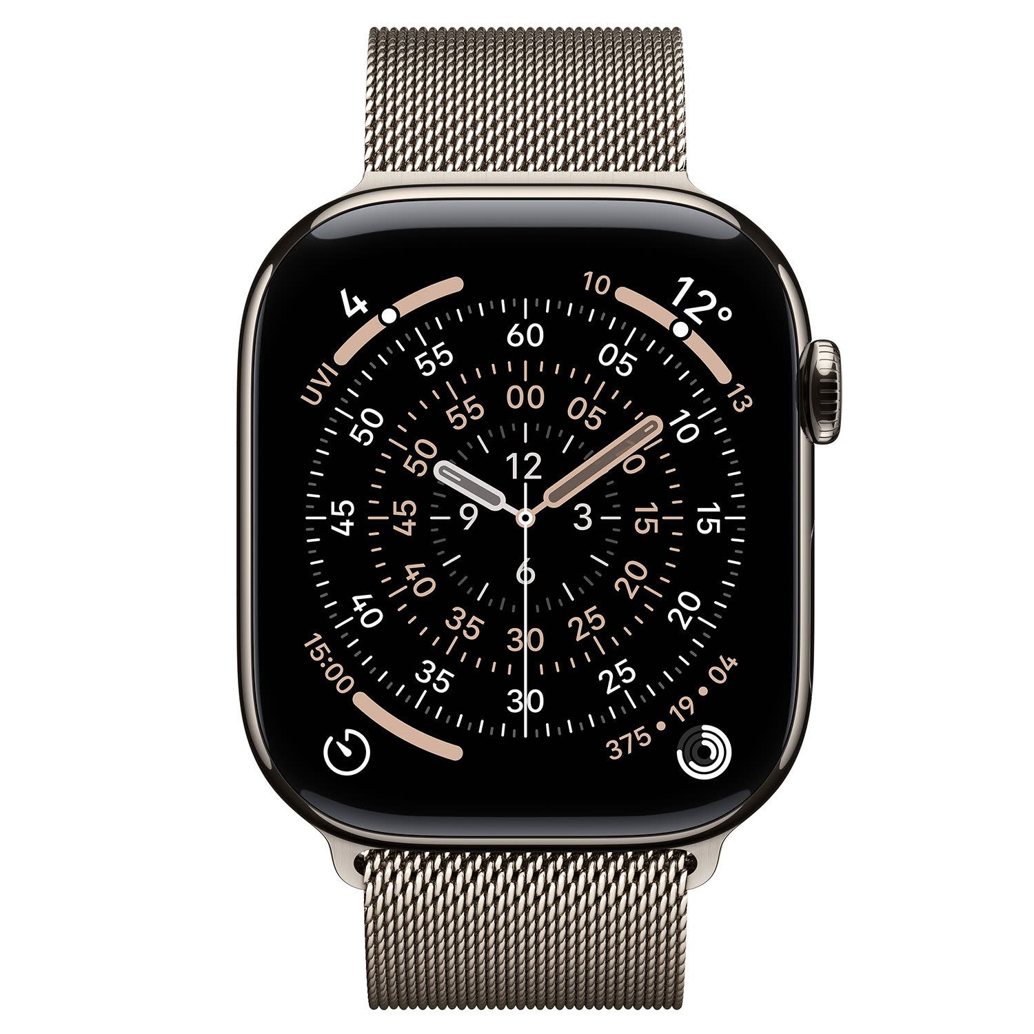 Κάνε κλικ για να δεις την εικόνα 2 του Apple Watch Series 11 Cell 46mm Natural Titanium with Natural Milanese Loop M/L