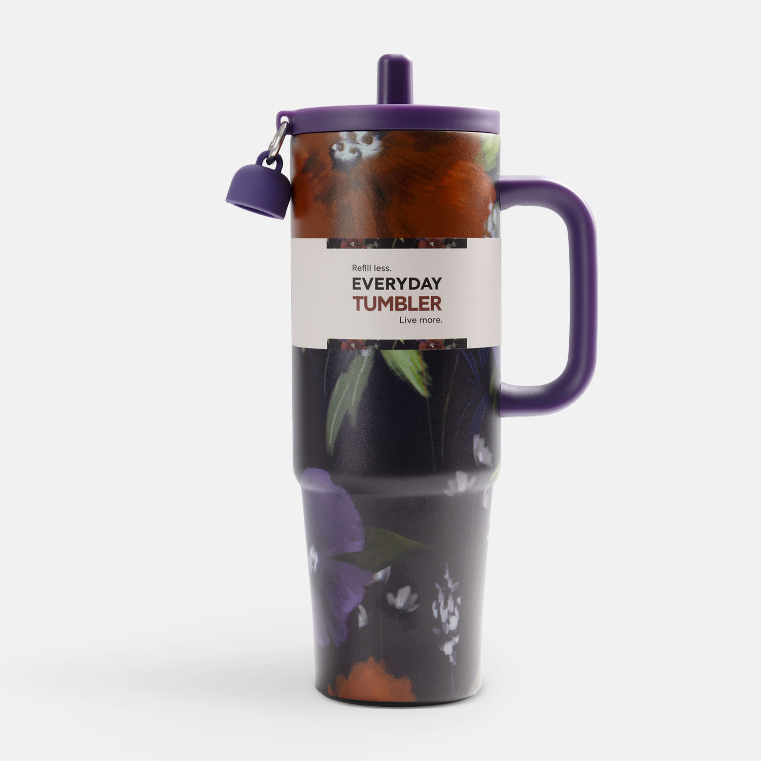 Sentio Παγούρι με Καλαμάκι 900ml Fall Floral